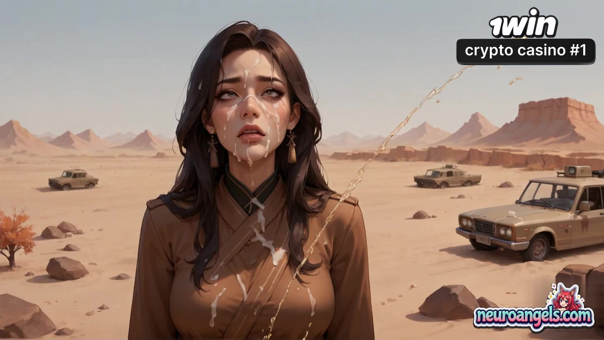 Desert Orgy Cum Spray Sensation - ai generated - romantic - hardcore