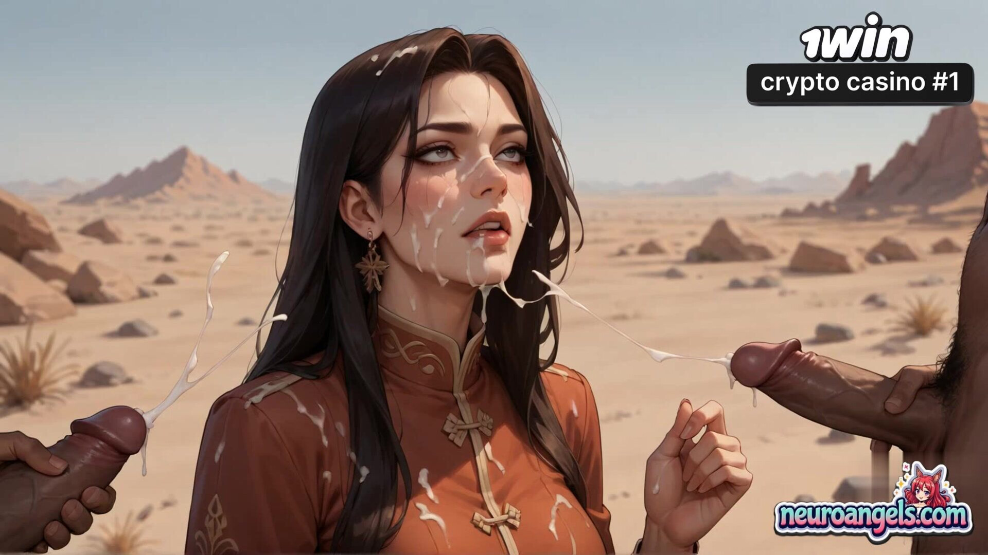 Desert Orgy Cum Spray Sensation - ai generated - romantic - hardcore