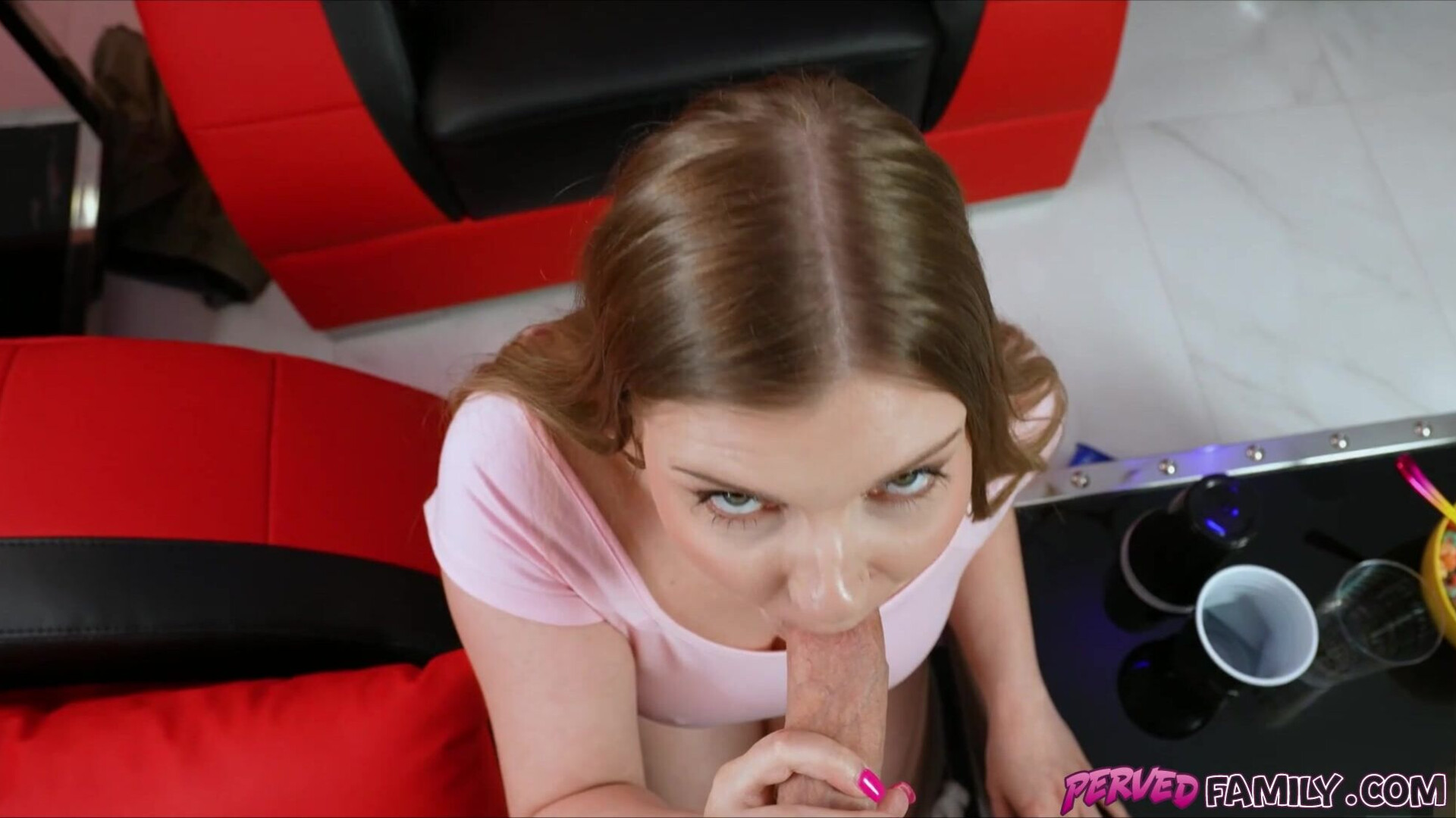 Fuck Jodie, you got a nice dick! - stepsister - stepbrother - natural tits - blowjob - blonde - bald pussy - shaved pussy - soft skin - doggystyle - pov