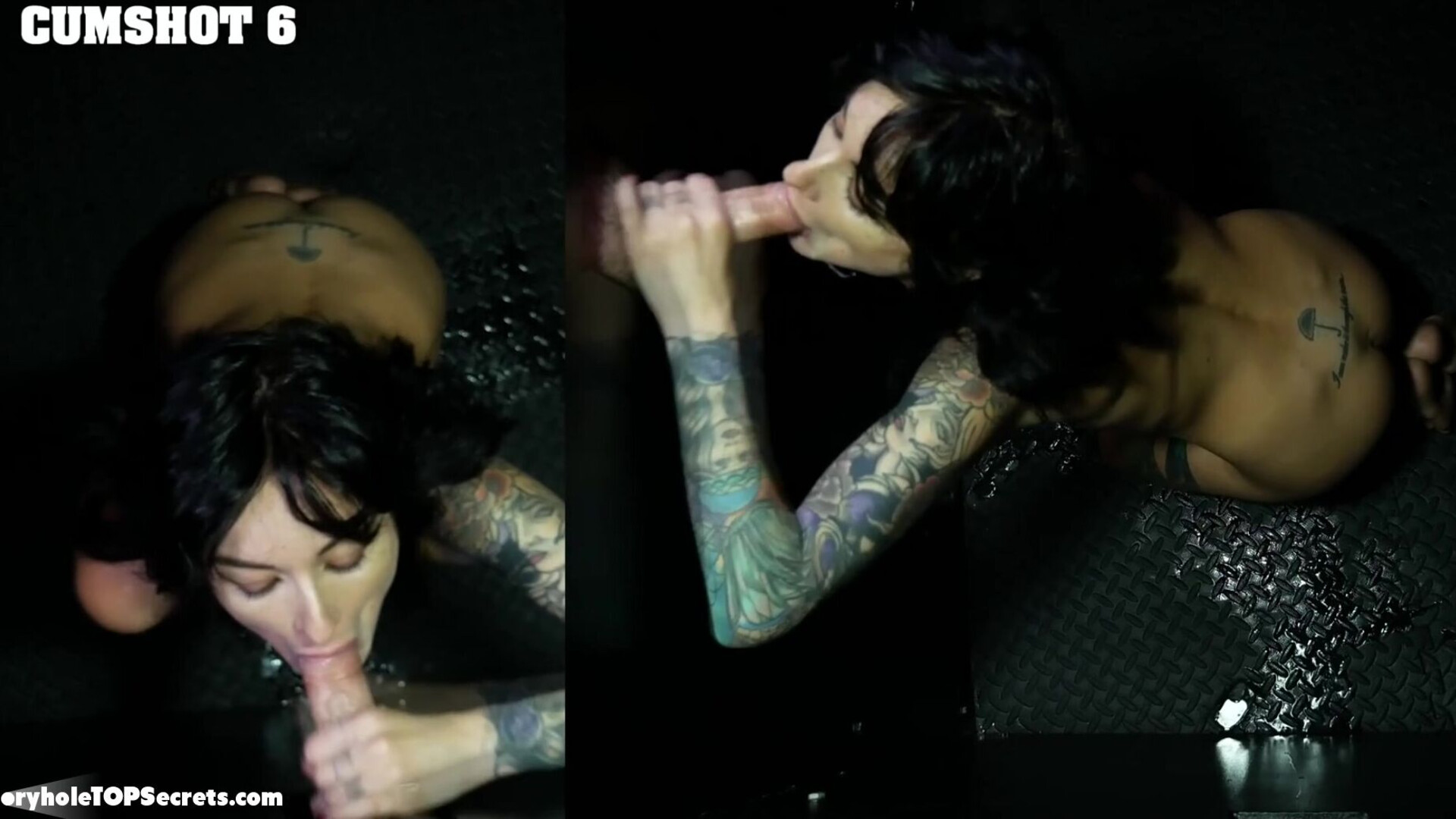 Good job, going for cumshot number 7! - gloryhole - pov - small tits - natural tits - blowjob - oral - brunette - cumshot - cum swallowing - cum on tongue