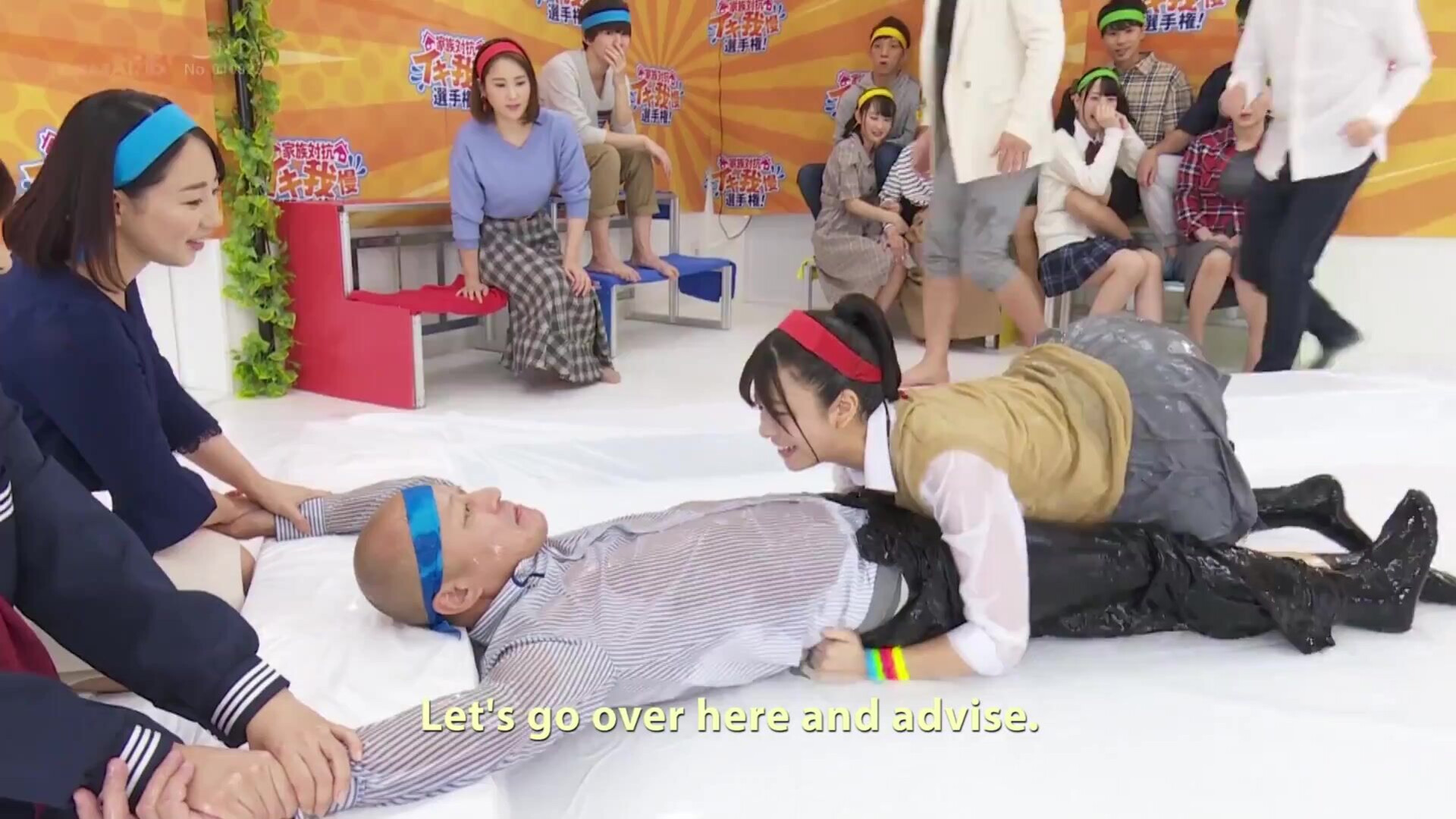 Japanese Family Wrestling Challenge Part 1 - asian - asian girl - japanese - japanese girl - teen - young - oil - oiled - wet - family