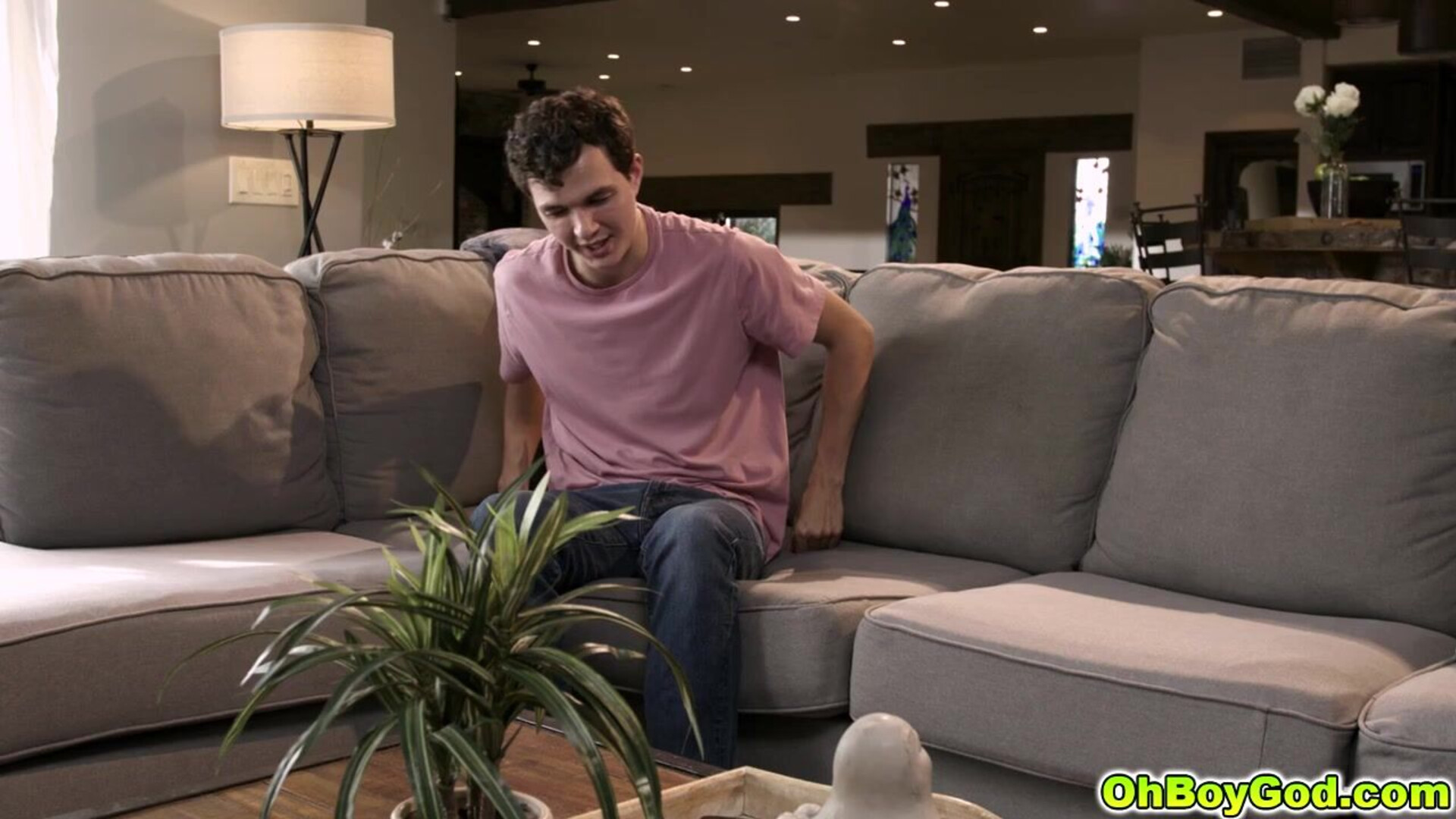 Josh is in the living room with his stepmom - brunette - big tits - milf - toys - old young - family roleplay - pussy to mouth - blowjob - deepthroat - cumshot