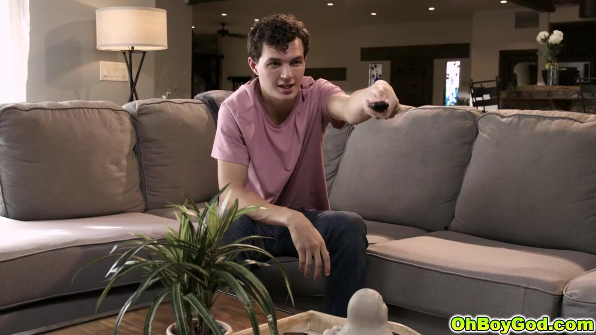 Josh is in the living room with his stepmom - brunette - big tits - milf - toys - old young - family roleplay - pussy to mouth - blowjob - deepthroat - cumshot