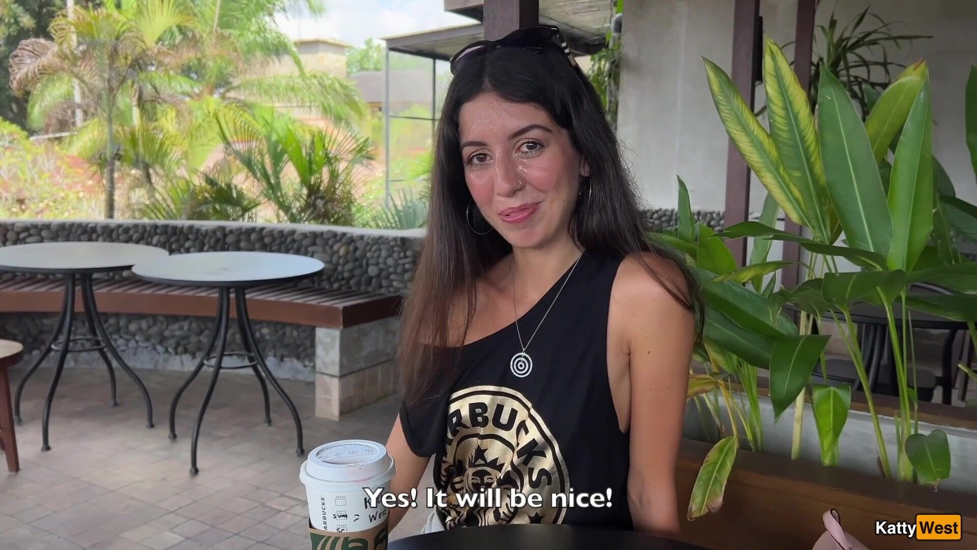 Katty West Crazy CUMWALK in STARBUCKS Blowjob in Public Toilet, Drinking coffee w - katty west - crazy cumwalk in starbucks - blowjob in public toilet - drinking coffee with sperm