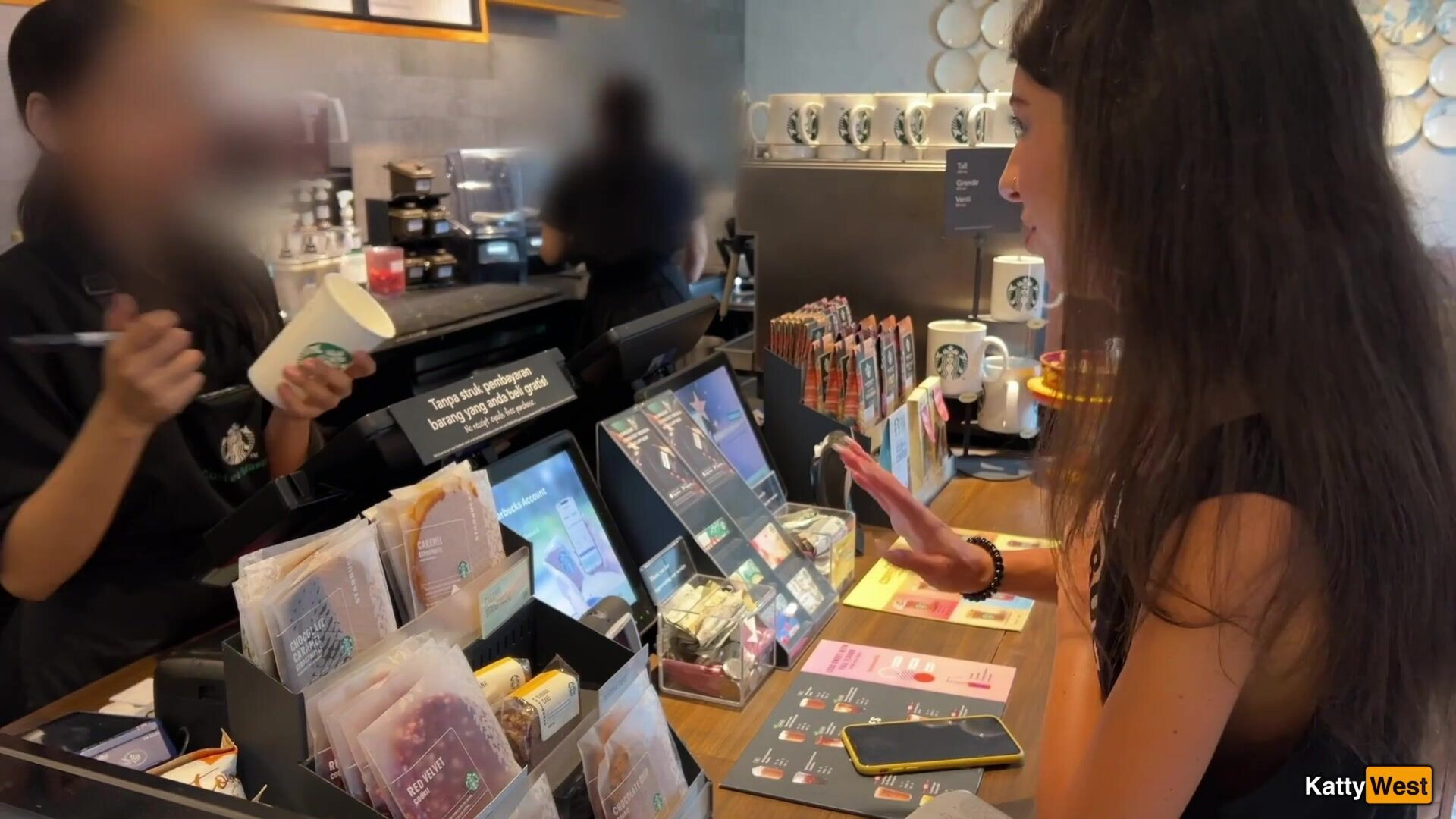 Katty West Crazy CUMWALK in STARBUCKS Blowjob in Public Toilet, Drinking coffee w - katty west - crazy cumwalk in starbucks - blowjob in public toilet - drinking coffee with sperm