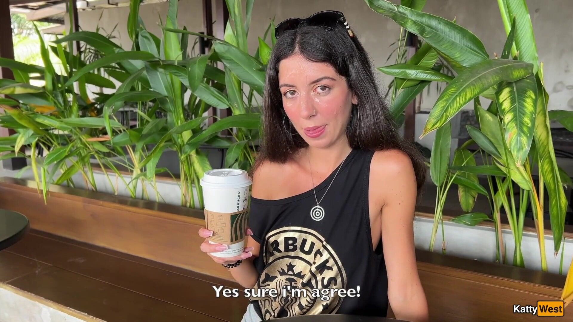 Katty West Crazy CUMWALK in STARBUCKS Blowjob in Public Toilet, Drinking coffee w - katty west - crazy cumwalk in starbucks - blowjob in public toilet - drinking coffee with sperm