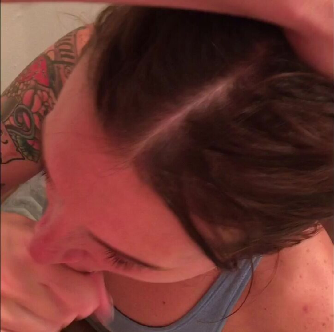 Lil Olivia Deepthroating My Boyfriend - brunette - masturbation