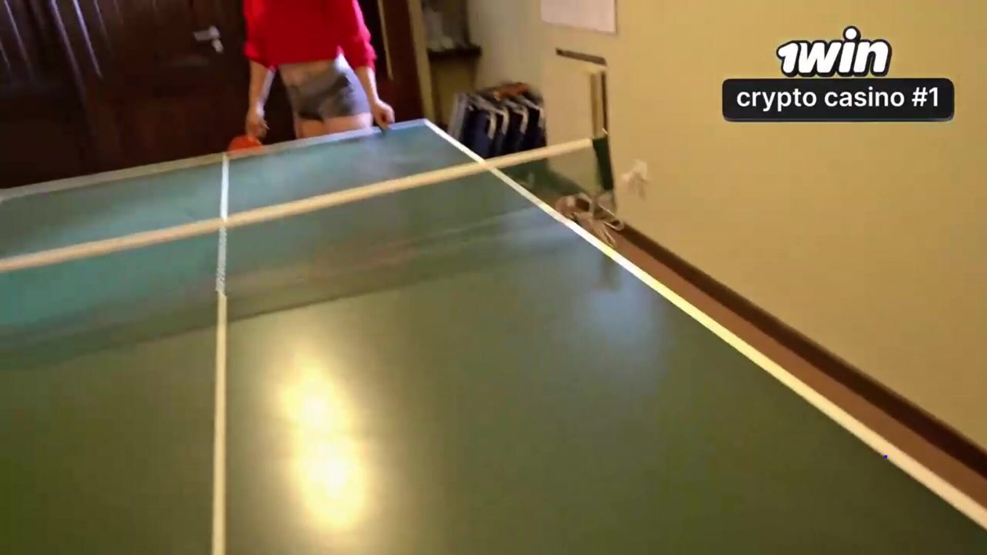 Ping Pong with clothes on, xxx romp with a racket off. XXX! - rough sex - big ass brunette - deepthroat - hardcore - female orgasm - xxx - ping pong - knock knock - cum in mouth - big ass