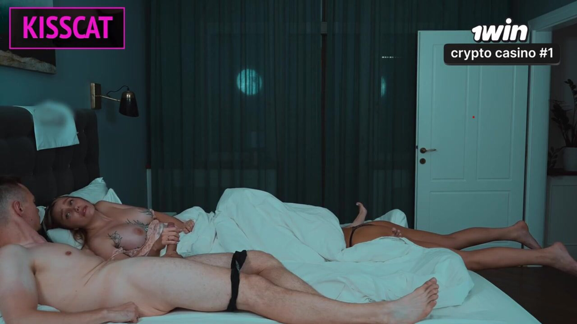 Three way penetrate with siblings and Kisscat in bed best XXX porn! - forbidden fun - homemade - stepsister - porn - cowgirl pov - step cousin - perfect body - stepsis - big boobs - xxx