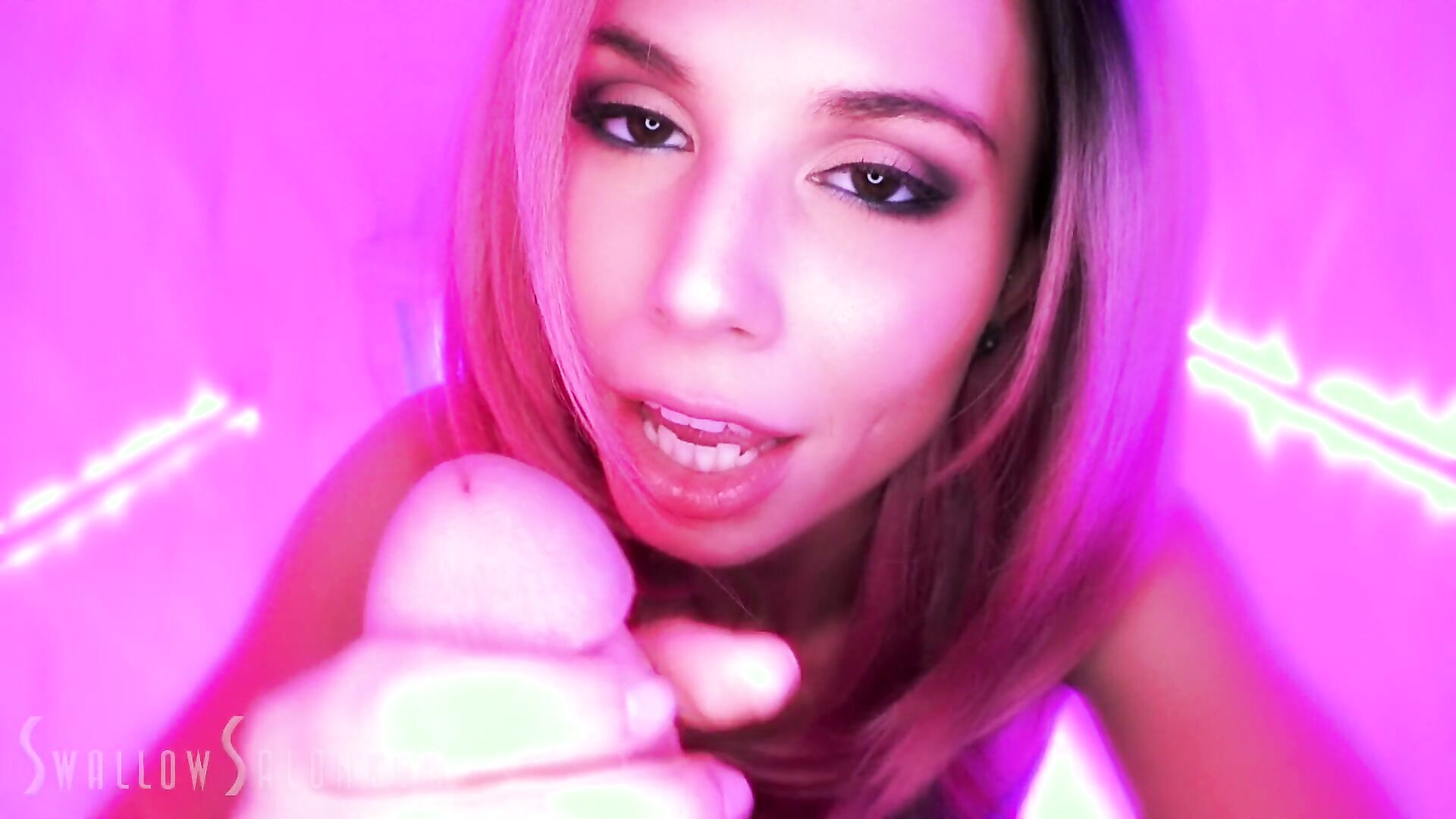 Aidra Fox - Aidra Fox Returns to Swallow Salon for some Cosplay Blowjob Fun - SwallowSalon - SwallowSalon - cosplay - blowjob - small tits - brunette - teen - big tits - deepthroat - nylon - pov