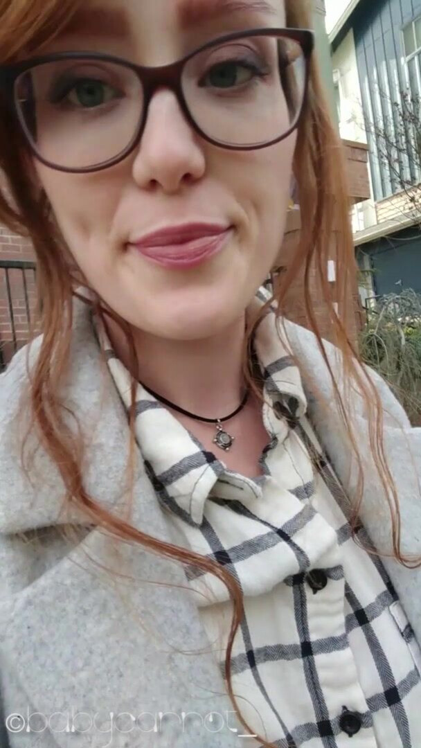 Babycarrot Playing In An Uber - red head - small tits - teen