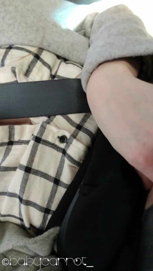 Babycarrot Playing In An Uber - red head - small tits - teen