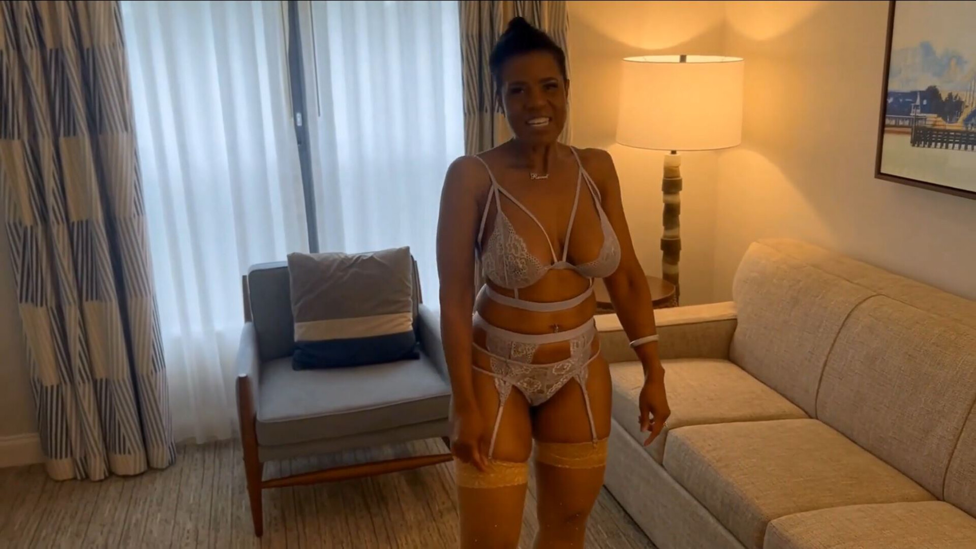 Big Face Shot For Mature Hot Ebony - amateur - black - ebony - mature - big tits - big ass - blowjob - titty fuck - cum on face - lingerie