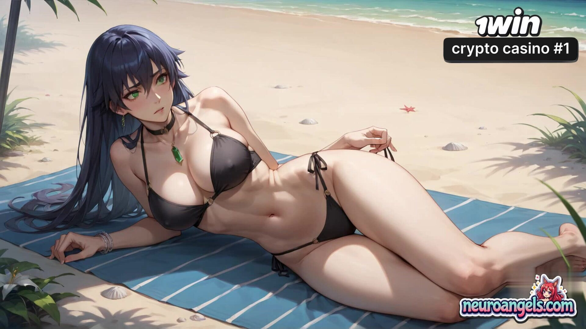 Blue haired muscle boys pound on beach for incredible super naughty joy hard core - muscular - hardcore - romantic - ai generated - blue hair - beach