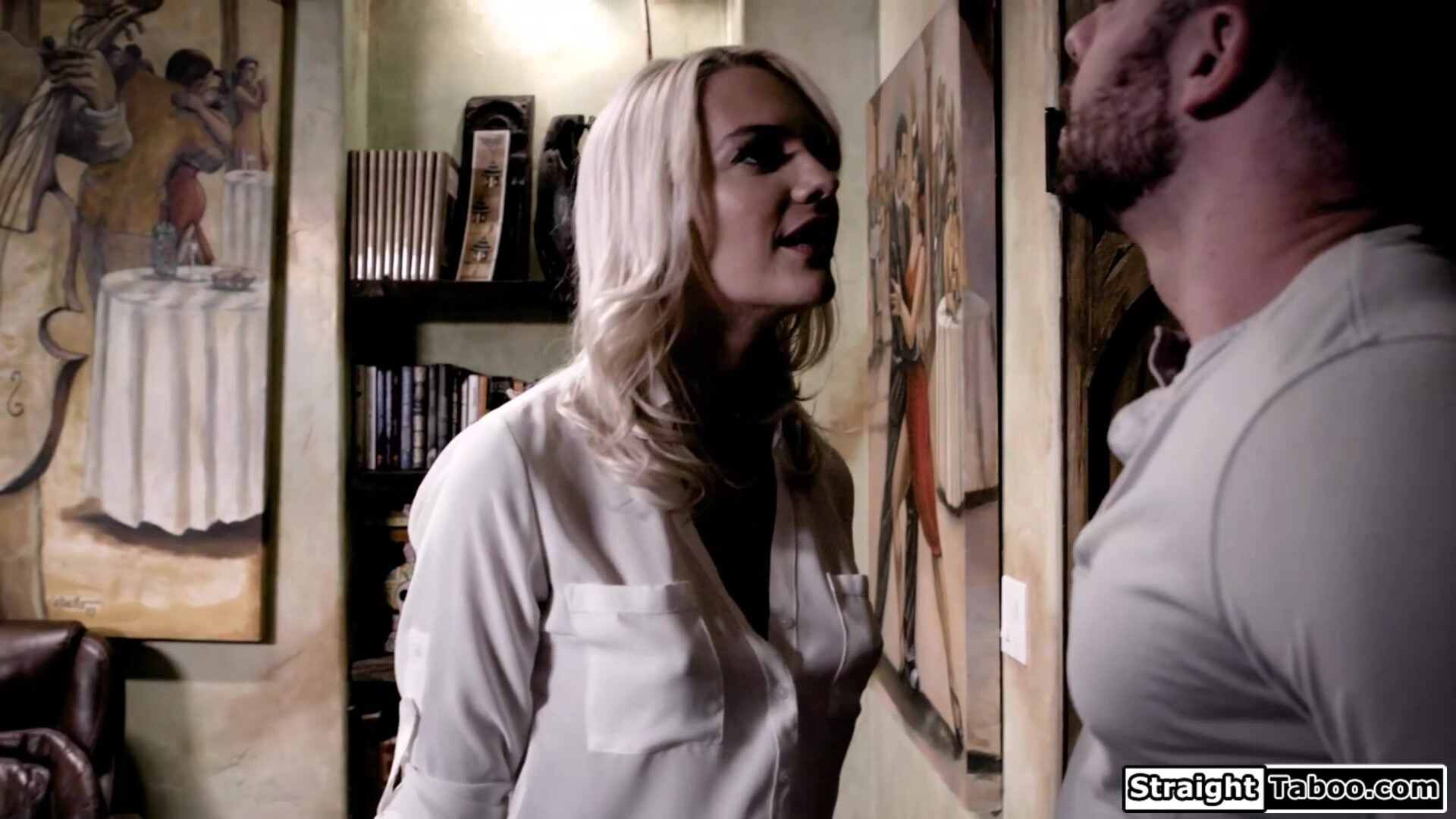 Busty matchmaker fucking her hot client - taboo - domination - oral - big tits - face fuck - deepthroat - shaved - kiss - finger - blonde