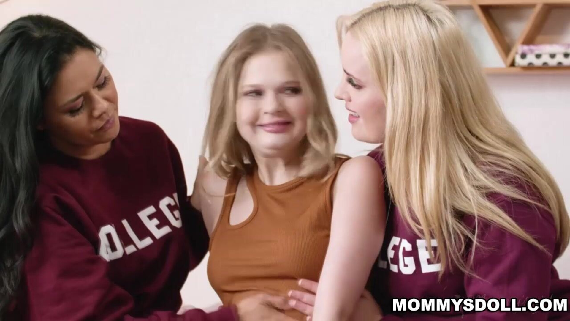 Discovering sexuality in college - mommysgirl - lesbian - girlongirl - orgasm - pussylicking - blonde - brunette - big tits - threesome - natural tits