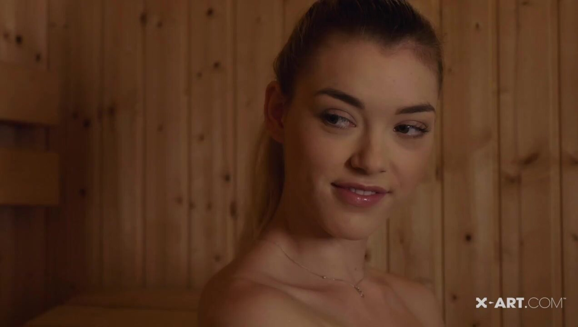Dripping wet sauna sex - x-art