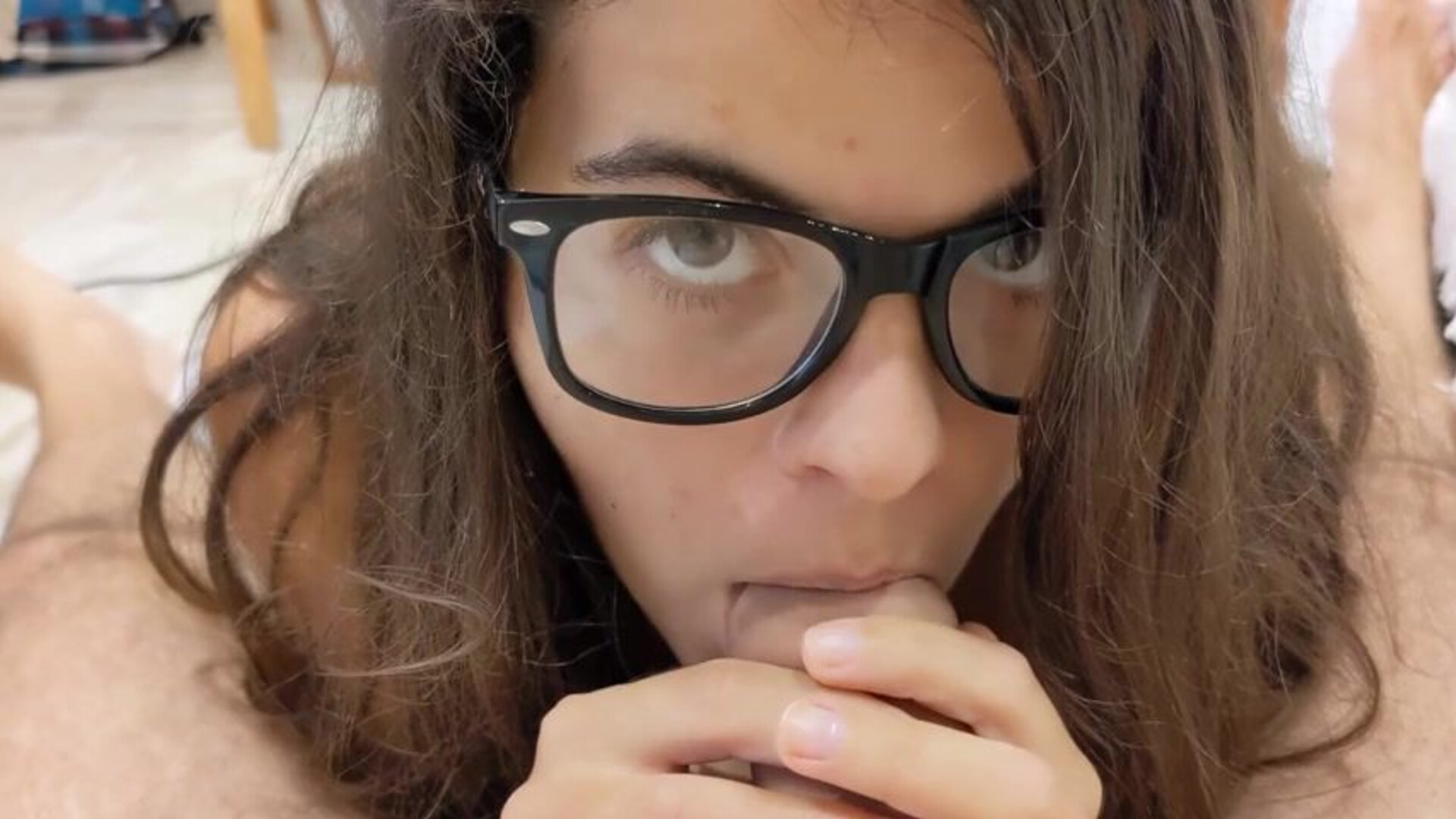 Glasses nerd cocksucking cumslut - cocksucking - cumslut - suckslut - nerd - glasses - uncut