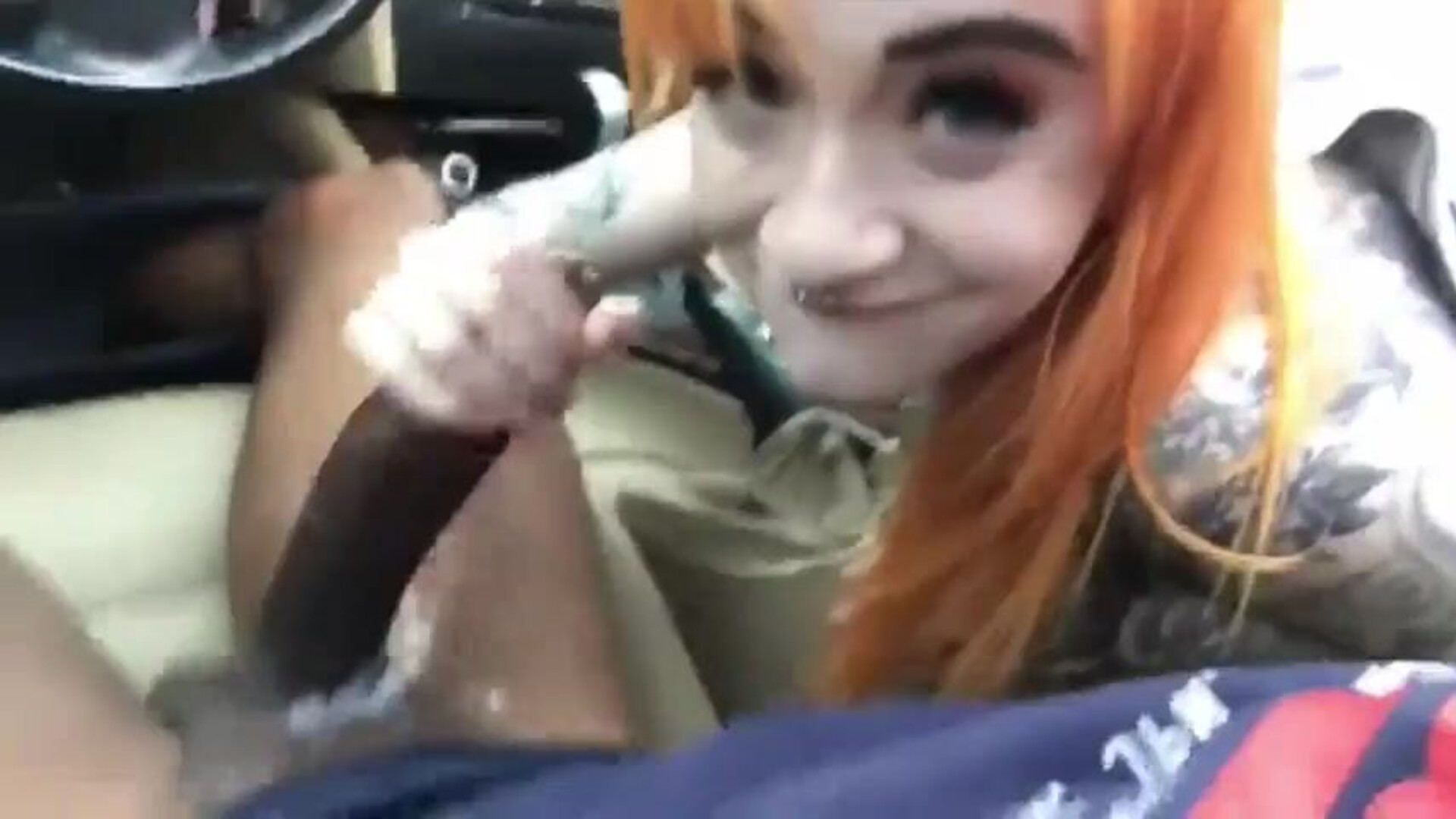 Goth Tattoo Chick loves bbc - goth - alt - blowjob - really deep - bbc - interracial