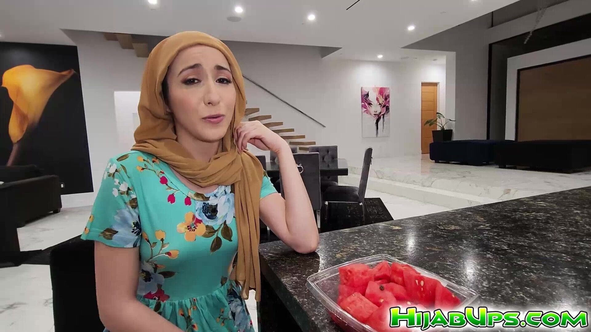 Hijab wearing Sweet Sophia fucked by her bestfriend - big dicks - blonde - blowjob - deepthroat - doggystyle - fingering - handjob - hijab - milf - natural tits