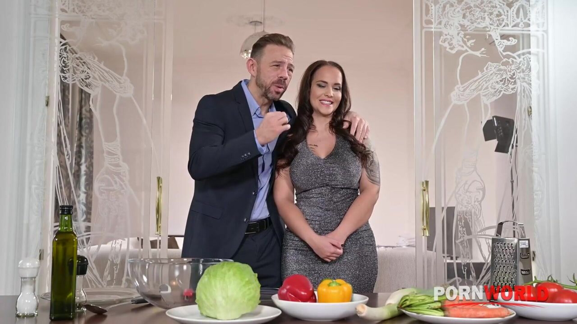 Jennifer Mendez Cookery Show Host Halts Filming To Take A DP Slamming On Set - jennifermendez - erikeverhard - roleplay - threesome - mmf - 2on1 - anal - asstomouth - atm - a2m