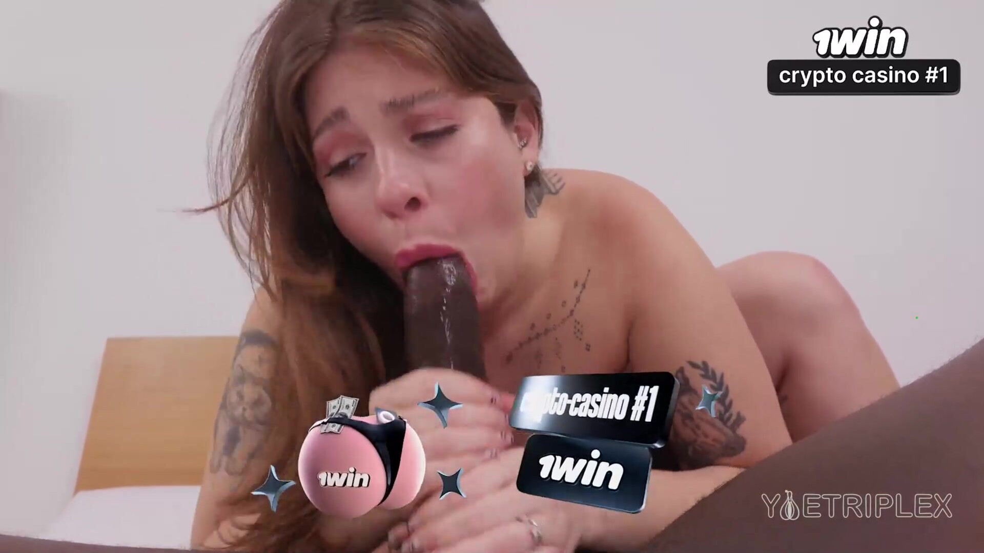 Latina sweetie Yaetriplex fellates muscled BBC, cum in mouth - hard rough sex - big booty latina - xxx - culo grande latina - amateur interracial - big cock - big ass latina - rough doggystyle - cum in mouth - hardcore