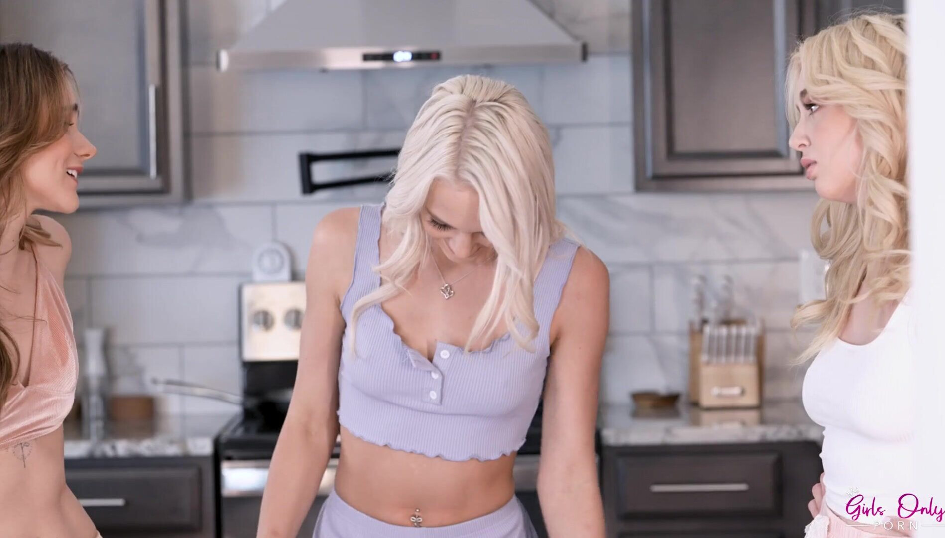Let's Have A Slumber Party - teen - busty - big tits - perky - perky tits - big ass - bubble butt - young - lesbian - sensual