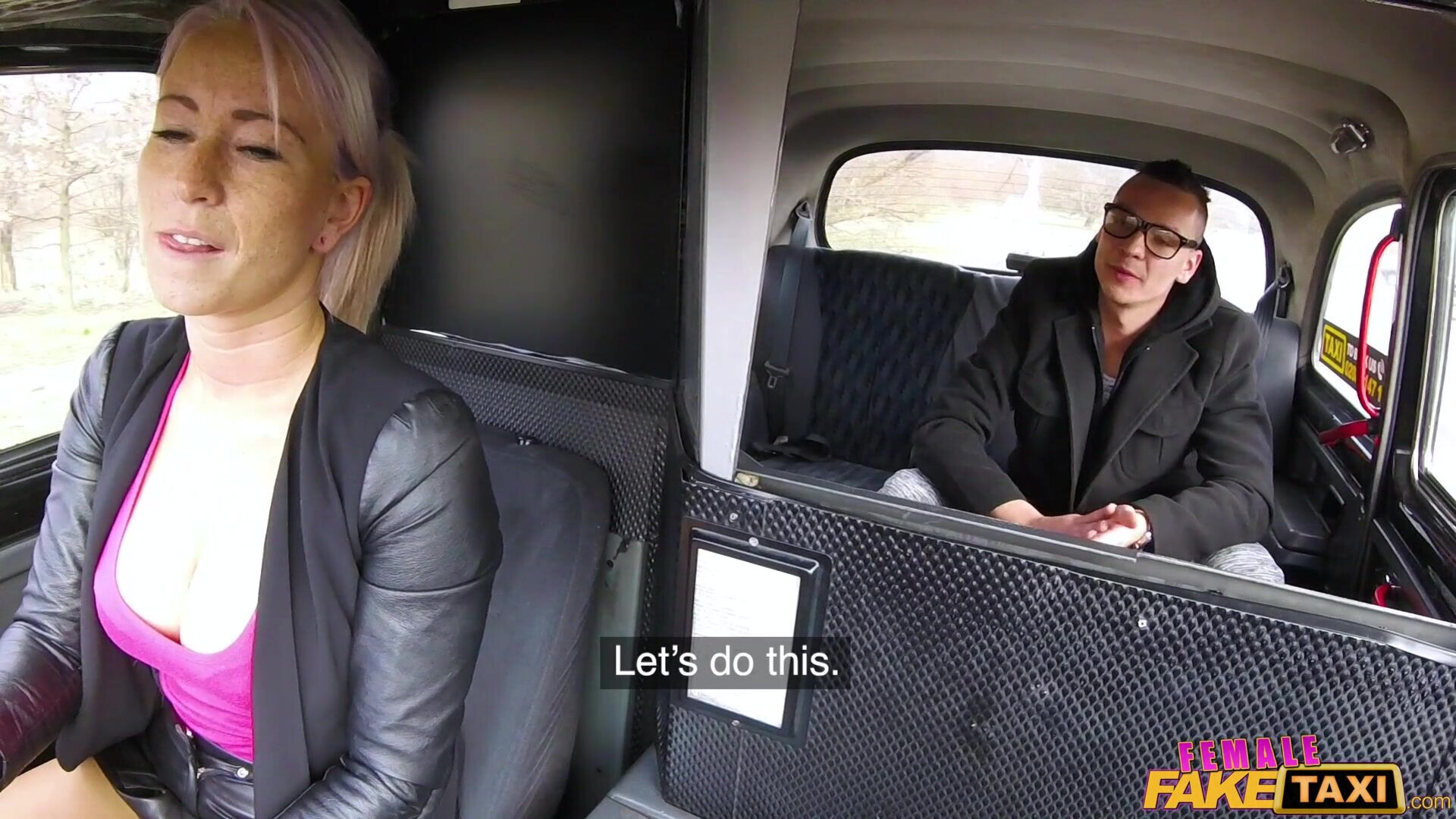 Licky Lex Busty Driver Swaps Fare For Fuck - licky lex - outdoors - car - taxi - sex - handjomasturbation - cum on tits - cowgirl - reverse cowgirl - side fuck