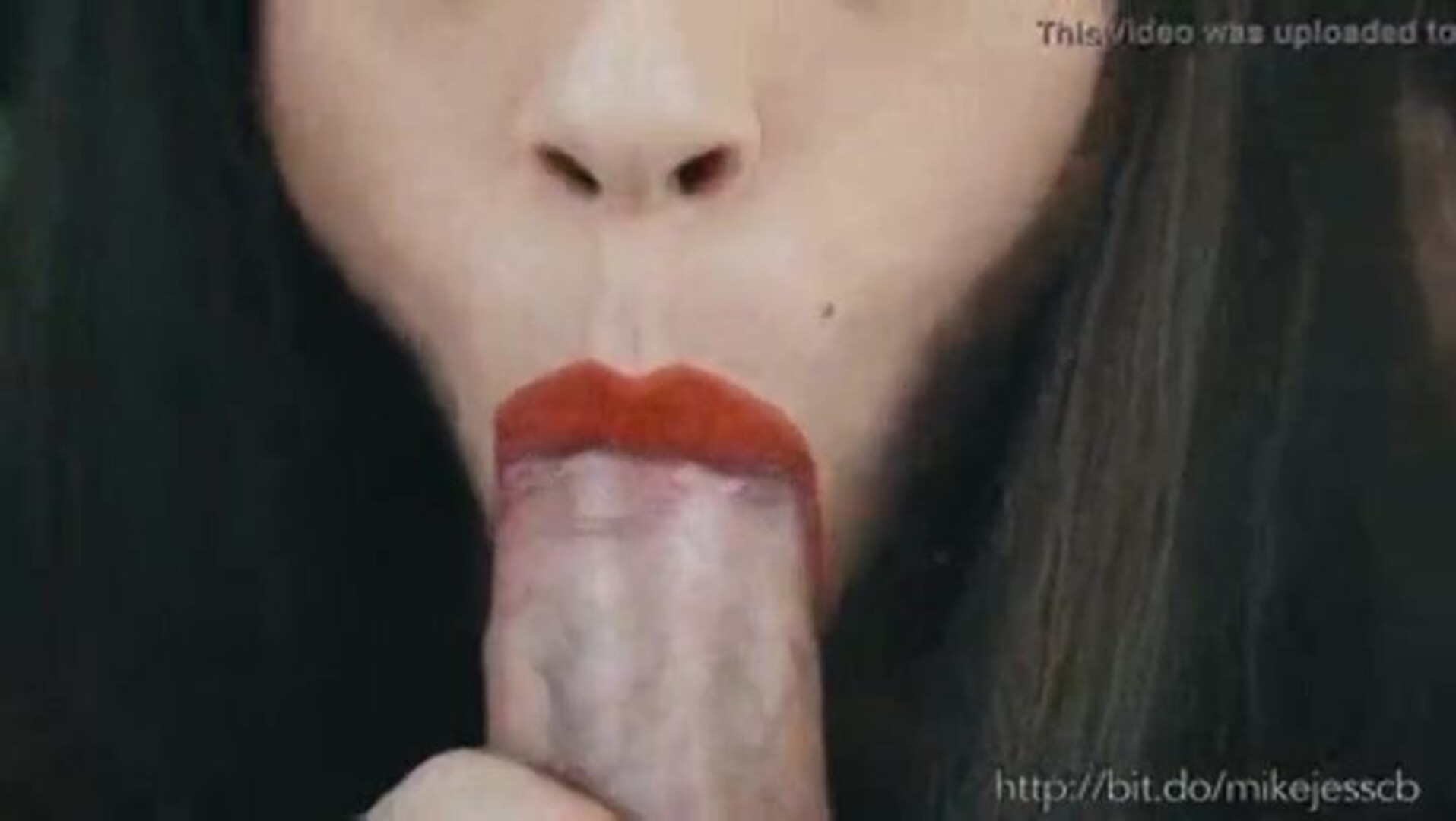 Red lips cocksucking cumslut - cocksucking - cumshot - close up