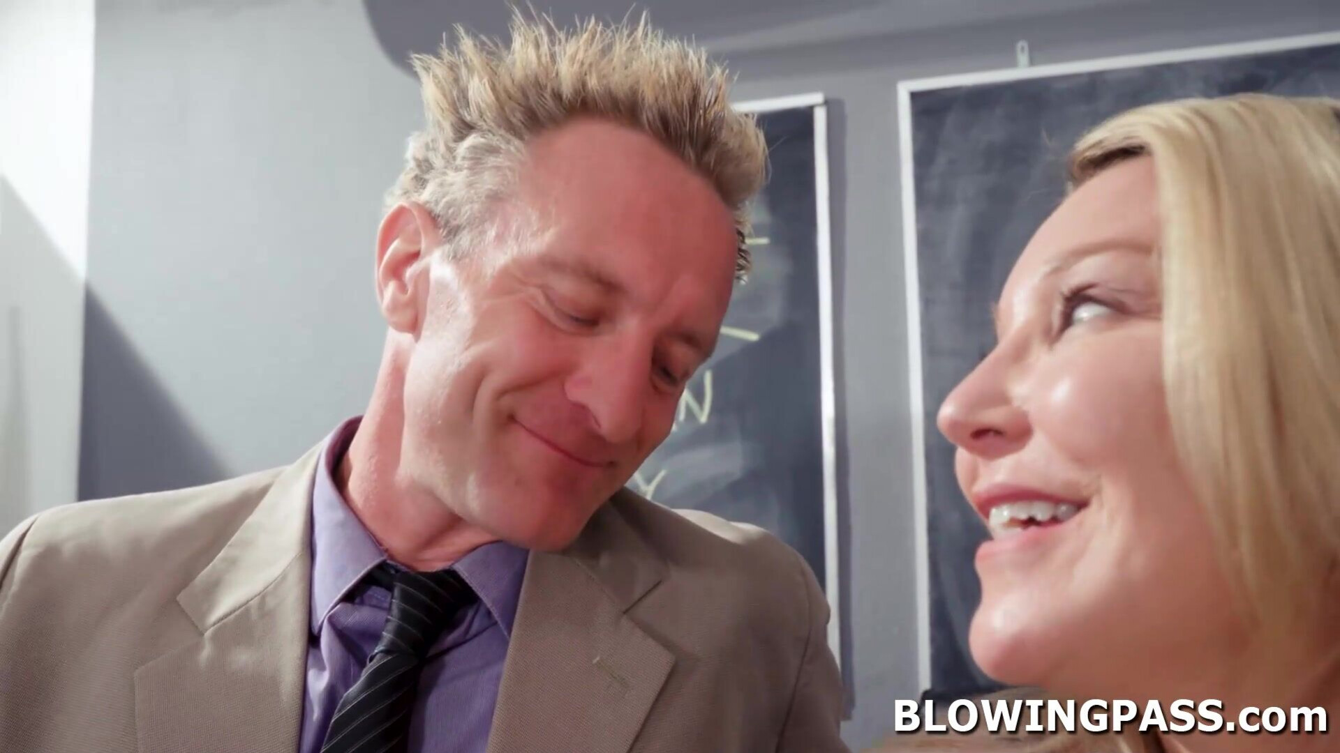 Stepmom giving stepson's teacher blowjob - deepthroat - facefuck - throatfuck - milf - gagging - big cock - handjob - finger - kiss - small tits