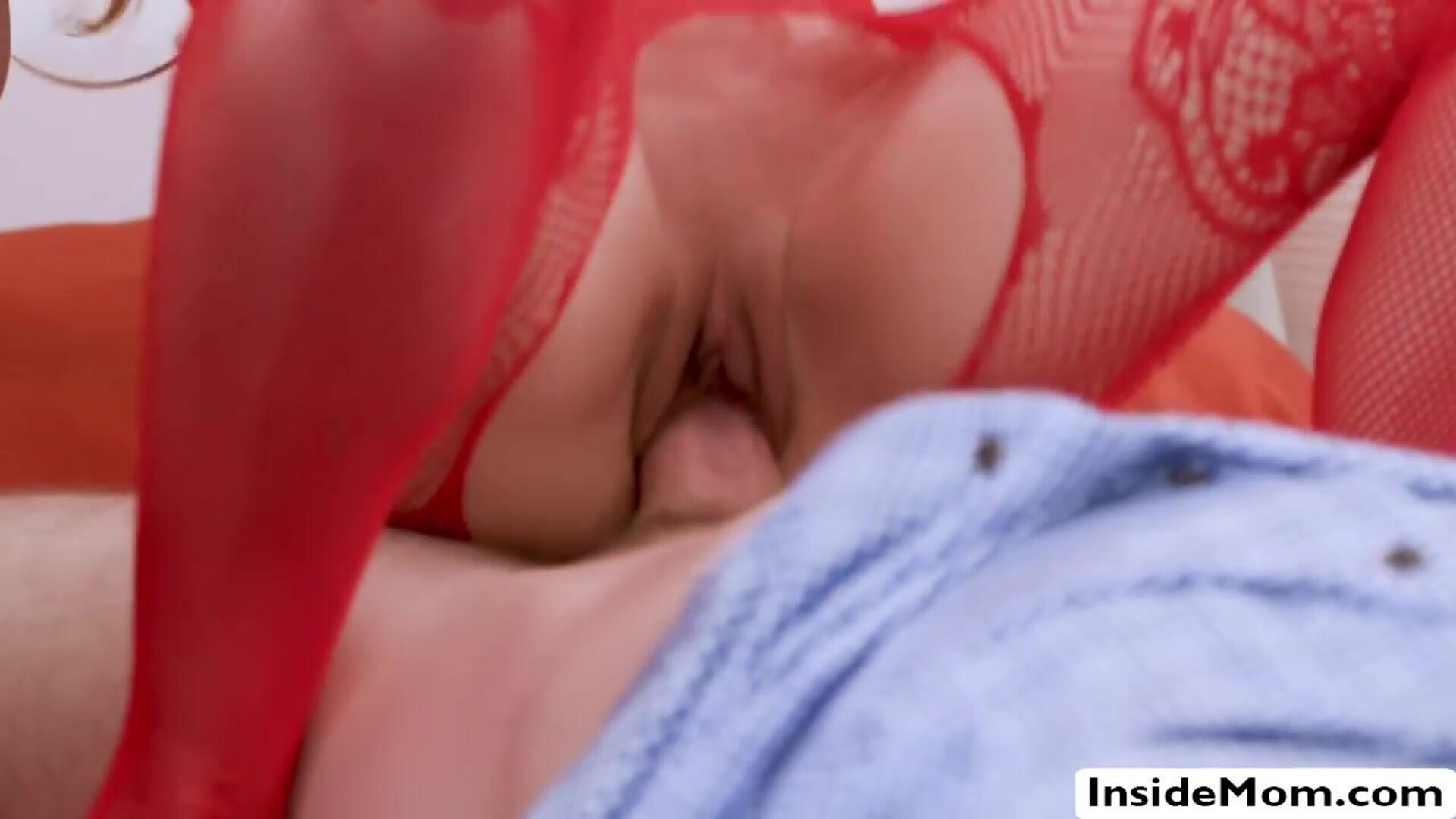 Two MILFs blindfold stepsons and ride their dicks - stepmom - stepson - taboo - milf - foursome - big cock - big tits - brunette - blowjob - deepthroat