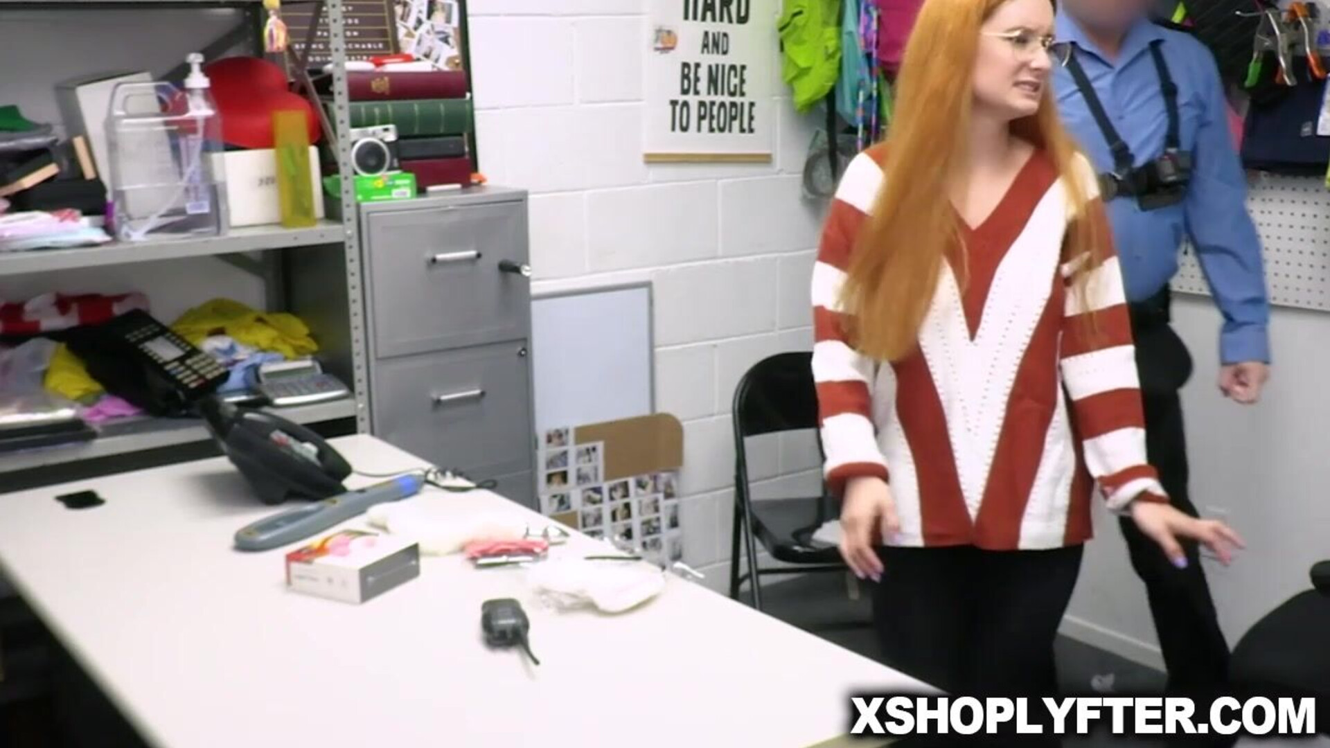 Violet got spanked in the security room by Marcelo - brunettestraight - straight hair - strip-search - tease - teen - theft - tit playdoggy style - kissing - pussy eating