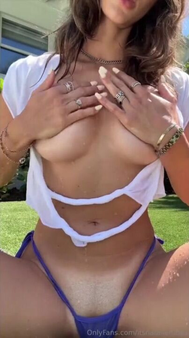 Wet Outdoor Shower Play - big ass - big tits - blowjob - sex - fuck