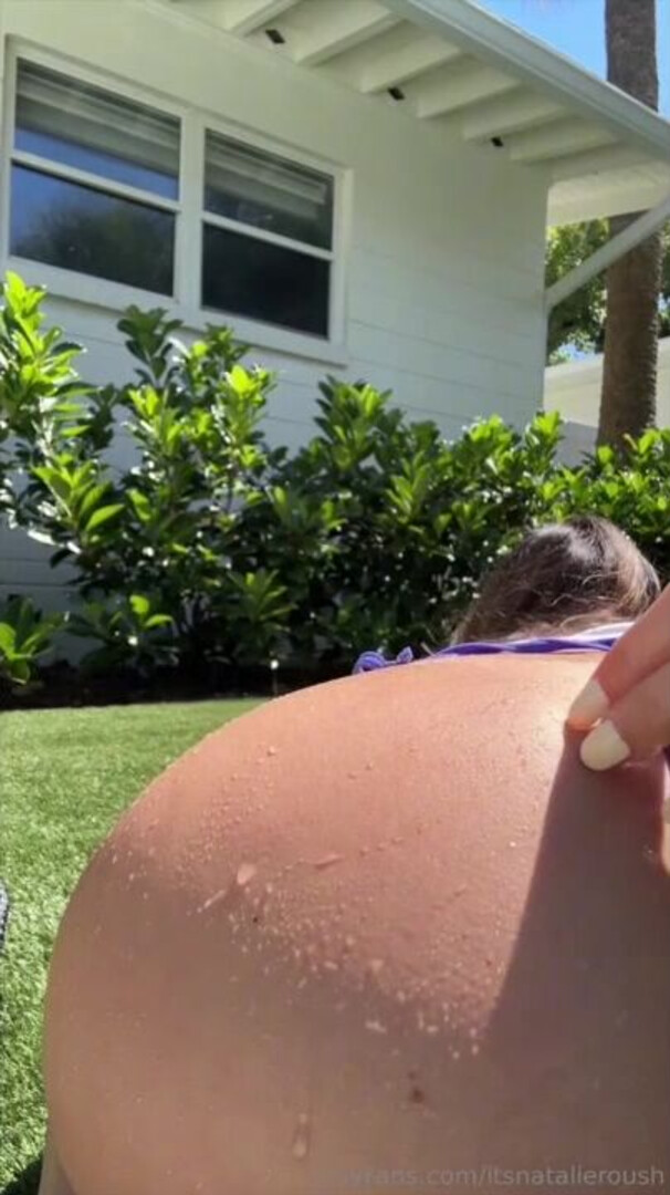 Wet Outdoor Shower Play - big ass - big tits - blowjob - sex - fuck