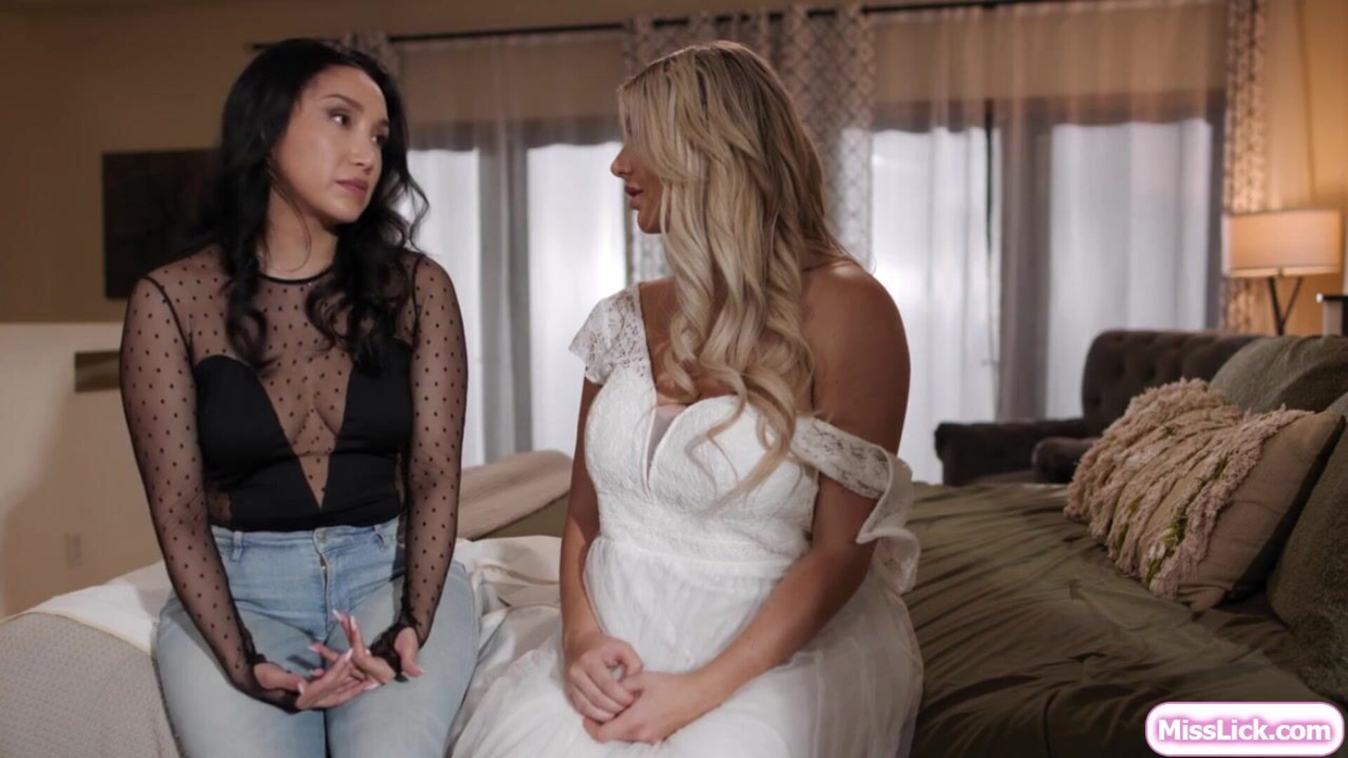 Bride pussy licking busty maid of honor - lesbian - old and young - milf - big tits - latin - oral - trib - kiss - shaved - petite