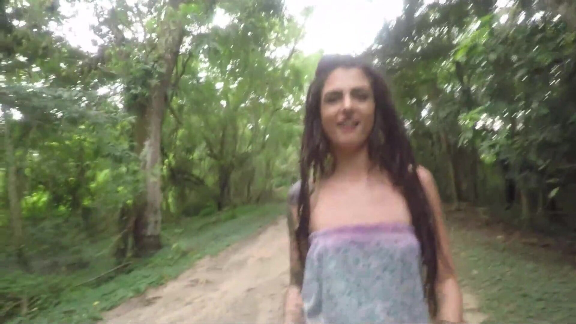 DH 03 Naughty plays with her ass in a public park! 1080p - brunette - beautiful - tattoo