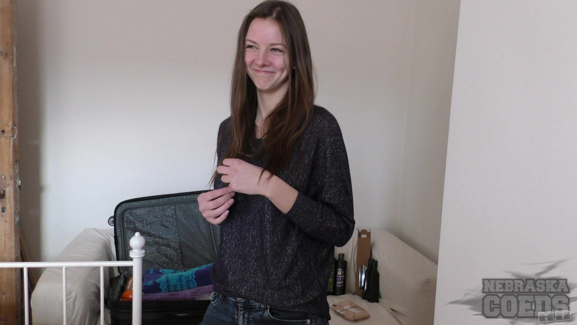 Rebeka Using A Thick Long And Veiny Dildo To Orgasm In Guest Room - Teen - Masturbation - Amateur - milf - hardcore - blowjob - big tits - big ass - anal