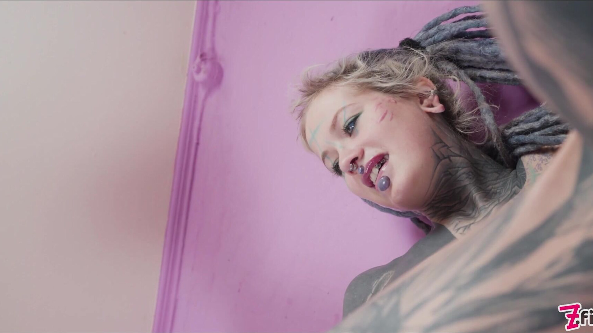 Serpienta has strapon fun until Anuskatzz squirts - zfilmz - tattoos - tattooed - lesbian - strapon - toy - fingering - pussy licking - blonde - small tits