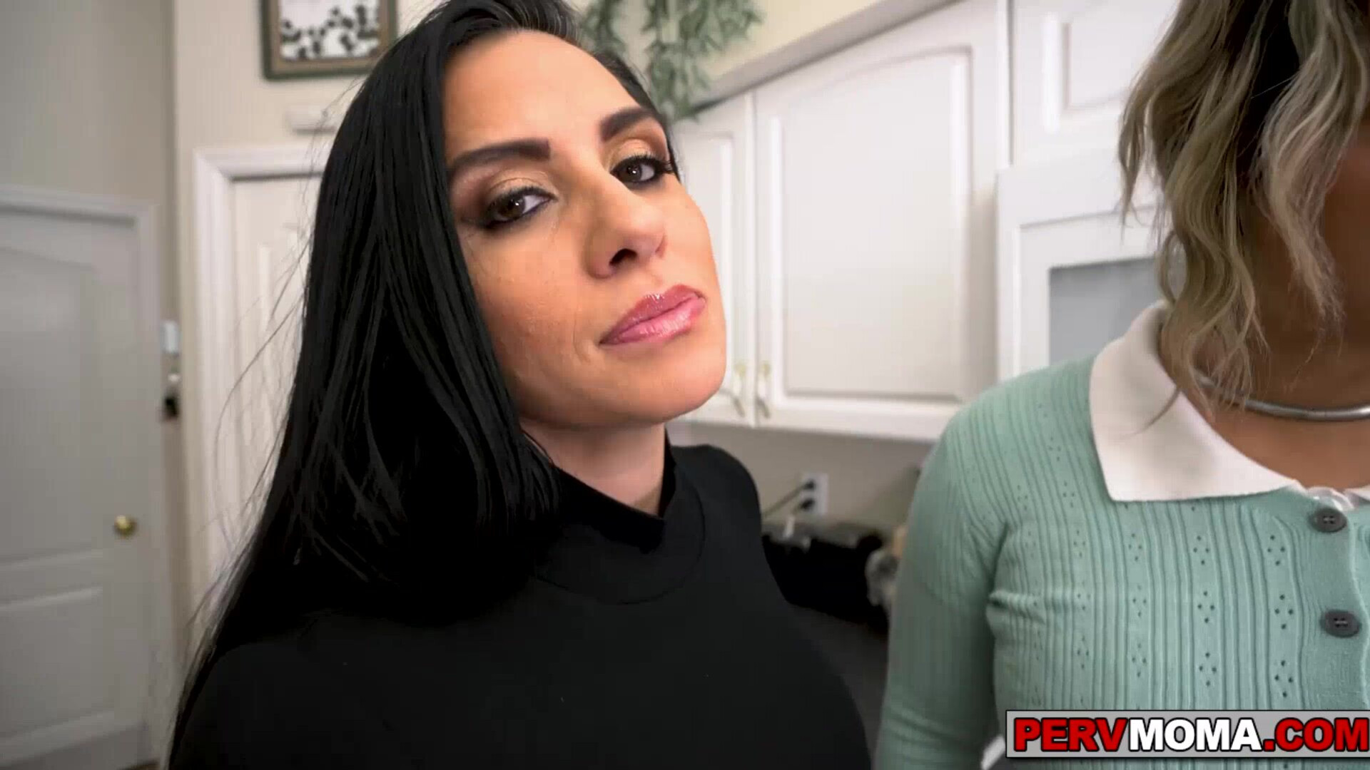 Stepmom and girlfriends horny competition - pervmom - milf - stepmon - stepson - brunette - indoor - slutty - taboo - big tits - natural tits