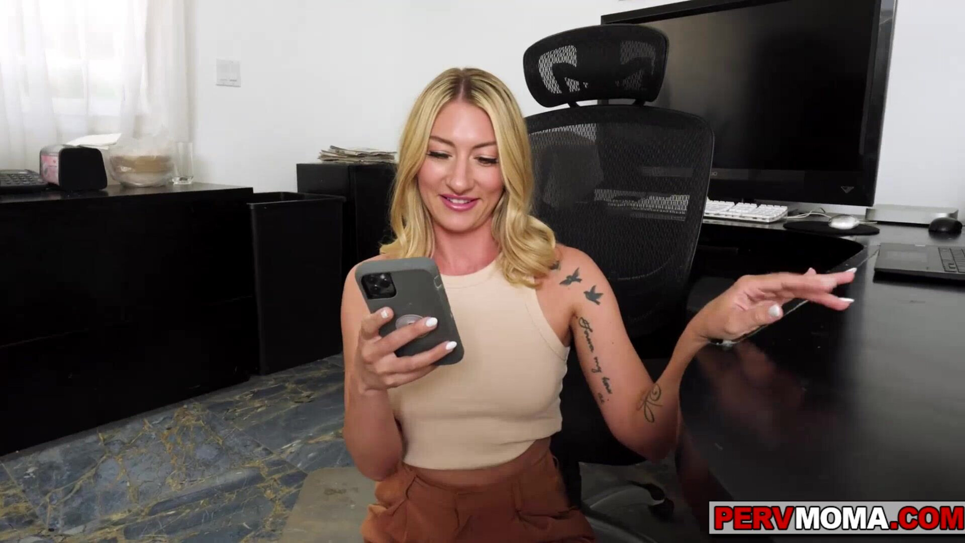 Stepson is getting his stepmoms assistance - pervmom - milf - stepmon - stepson - blonde - indoor - slutty - taboo - big tits - natural tits