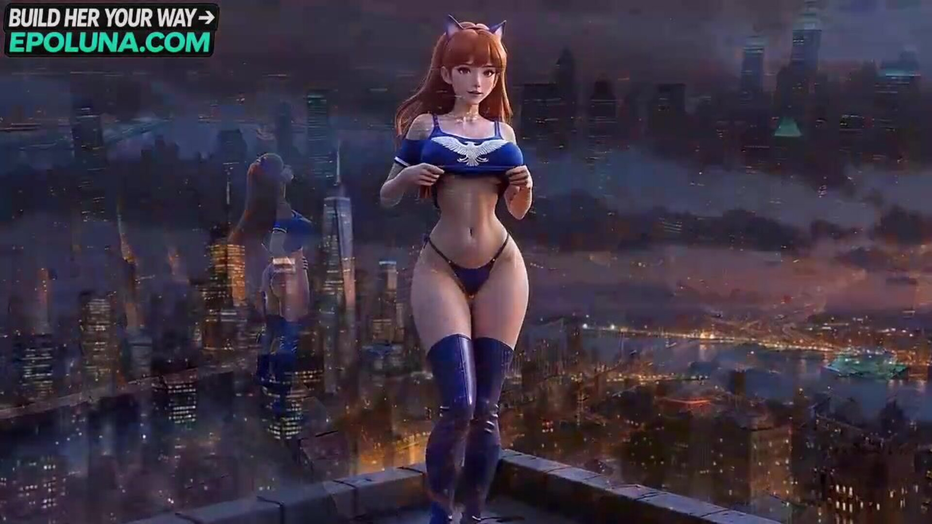 Supersexy Superheroine Blue Cat 3D Animation - big ass - big tits - blowjob - sex - fuck
