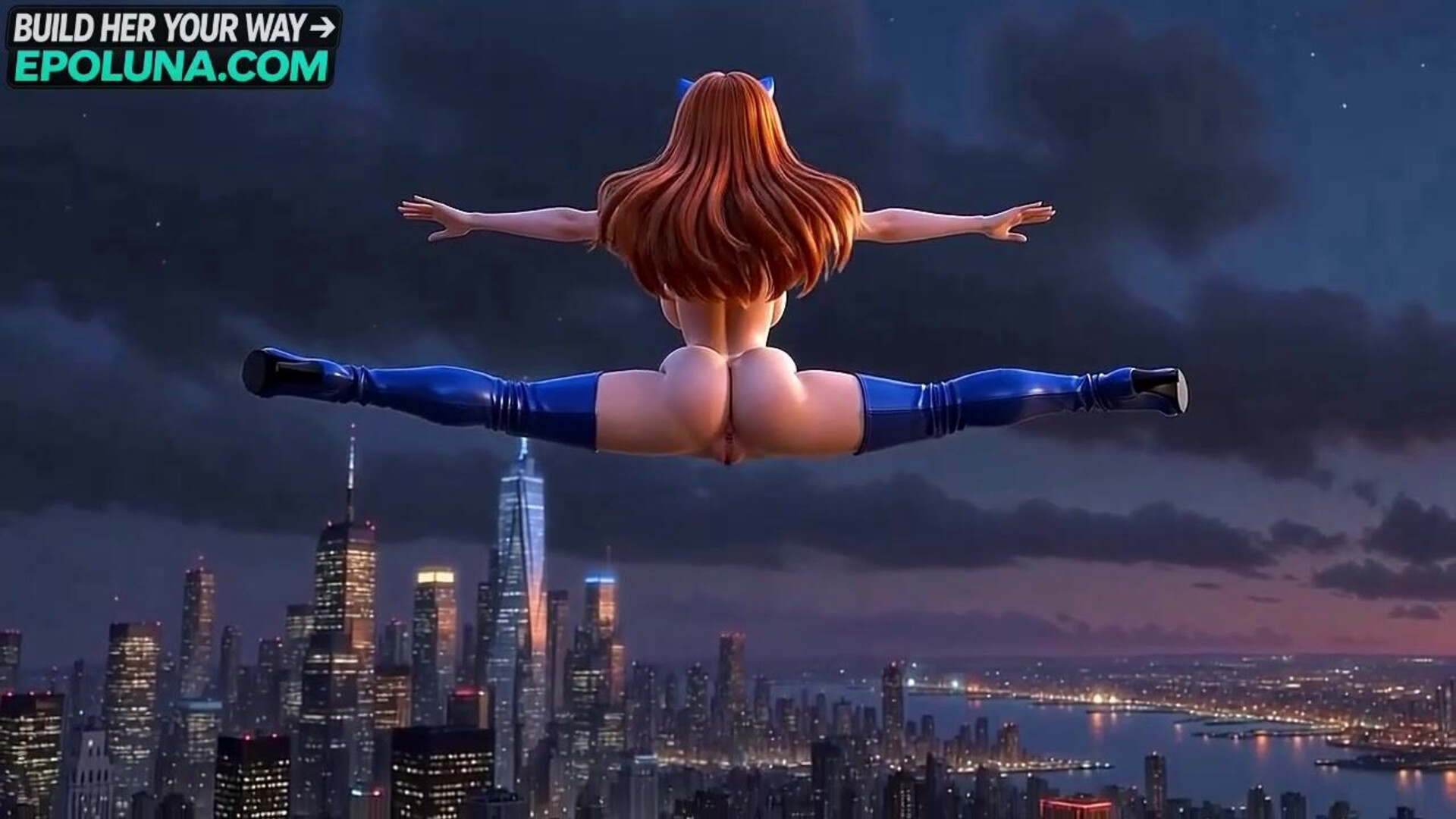 Supersexy Superheroine Blue Cat 3D Animation - big ass - big tits - blowjob - sex - fuck