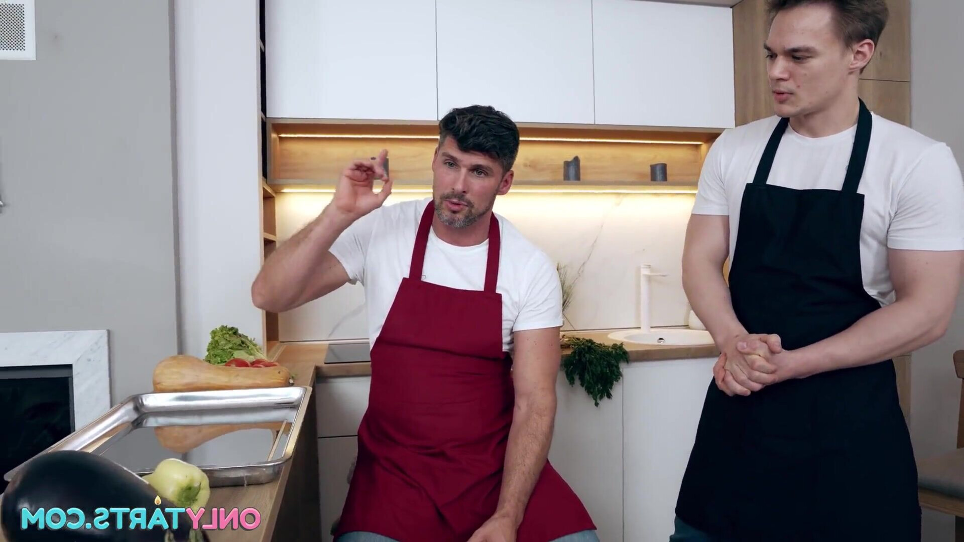 Thanksgiving meal concept A celebratory trio for young adults - blowjob - cumshot - teen (18+) - doggy style - 18 year old - big natural tits - big ass - threesome - cute - kitchen