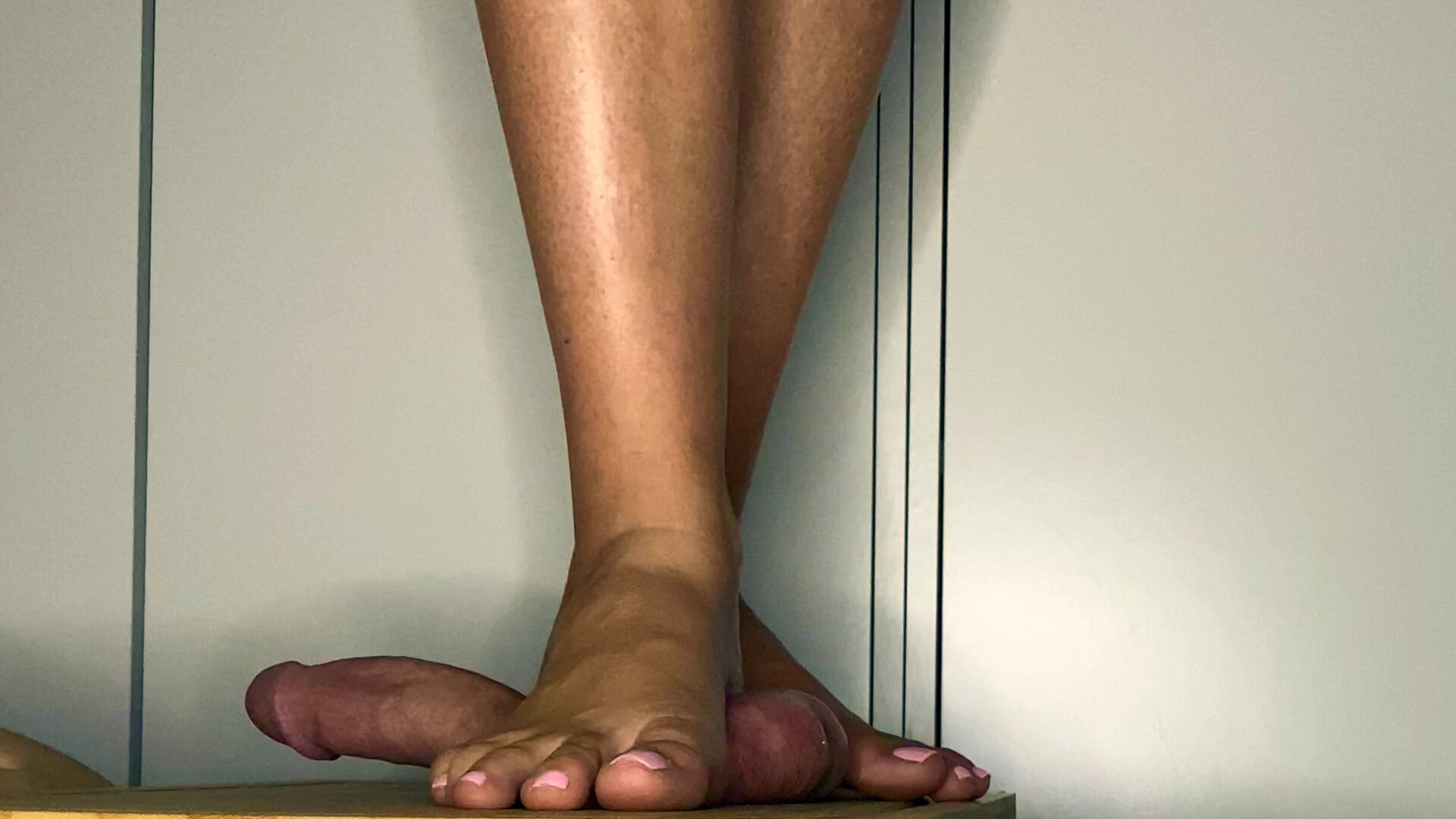 The Mean Cowgirls Stomp the Cum Out No Hands with my Pink Toenail - 4k - the mean cowgirls - foot fetish - footjob - sexy feet - cbt - trample - cockbox - cock crush - cum on feet