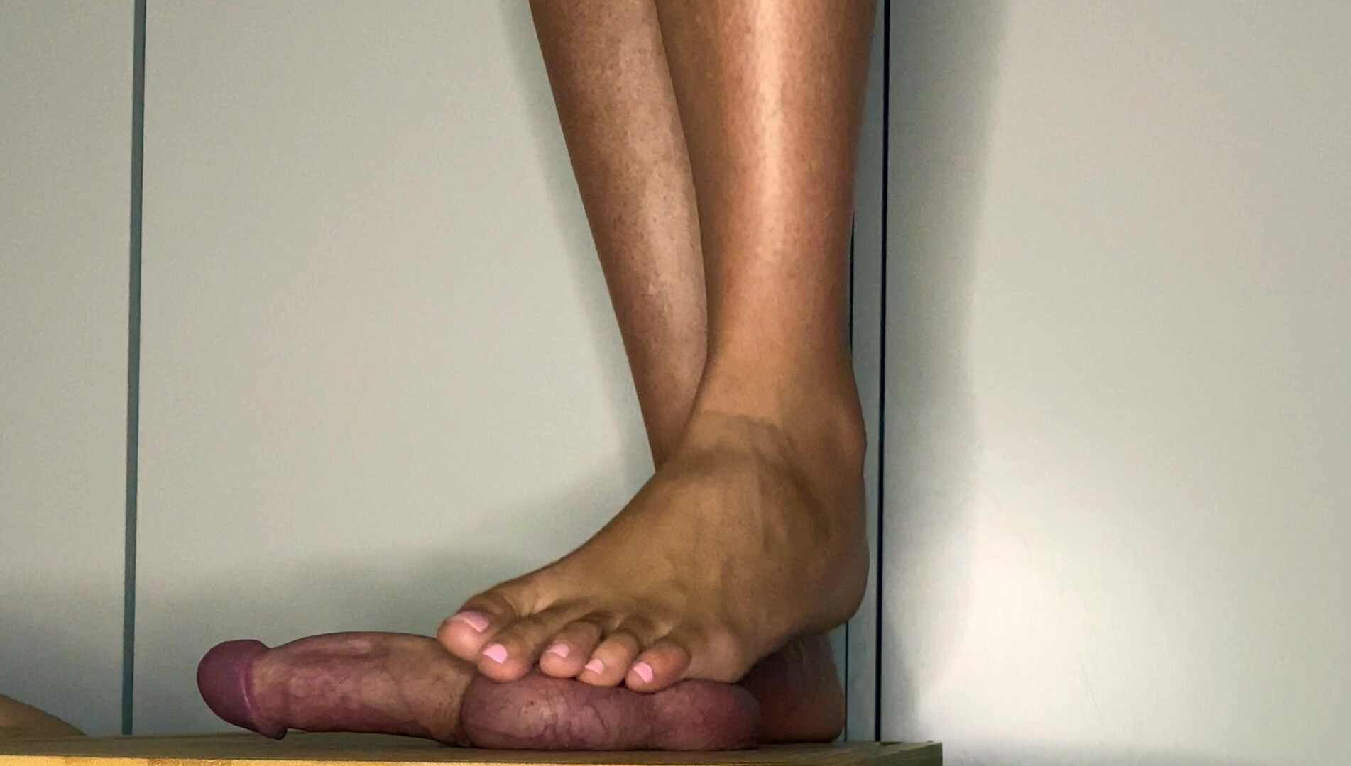 The Mean Cowgirls Stomp the Cum Out No Hands with my Pink Toenail - 4k - the mean cowgirls - foot fetish - footjob - sexy feet - cbt - trample - cockbox - cock crush - cum on feet