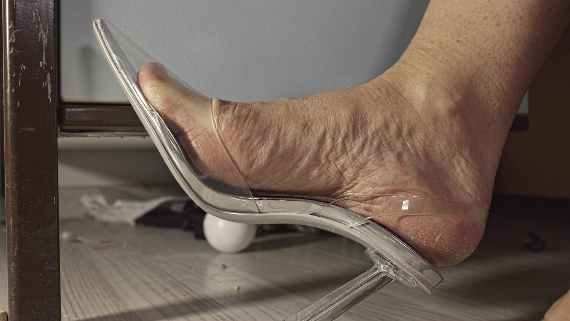 Tiffs feet try on clear high heels in 8K Redlight motions - tiff - foot fetish - sexy feet - shoes - milf feet - mature feet - feet - fetish - heels - foot tease
