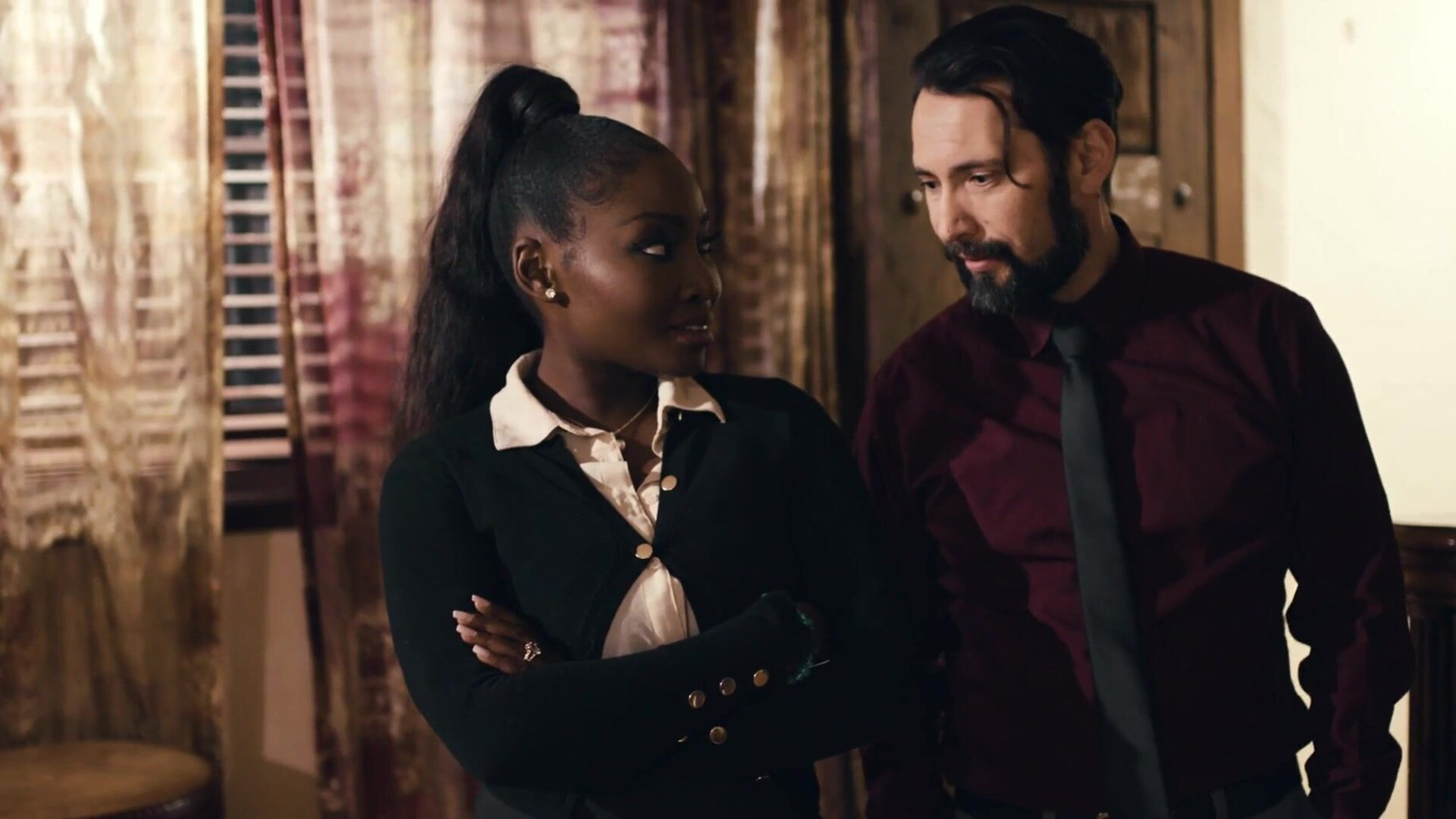 Busty Ebony Real Estate Agent Fucked By Her Customer - black - ebony - big tits - lingerie - blowjob - cumshot - milf - big ass - erotic
