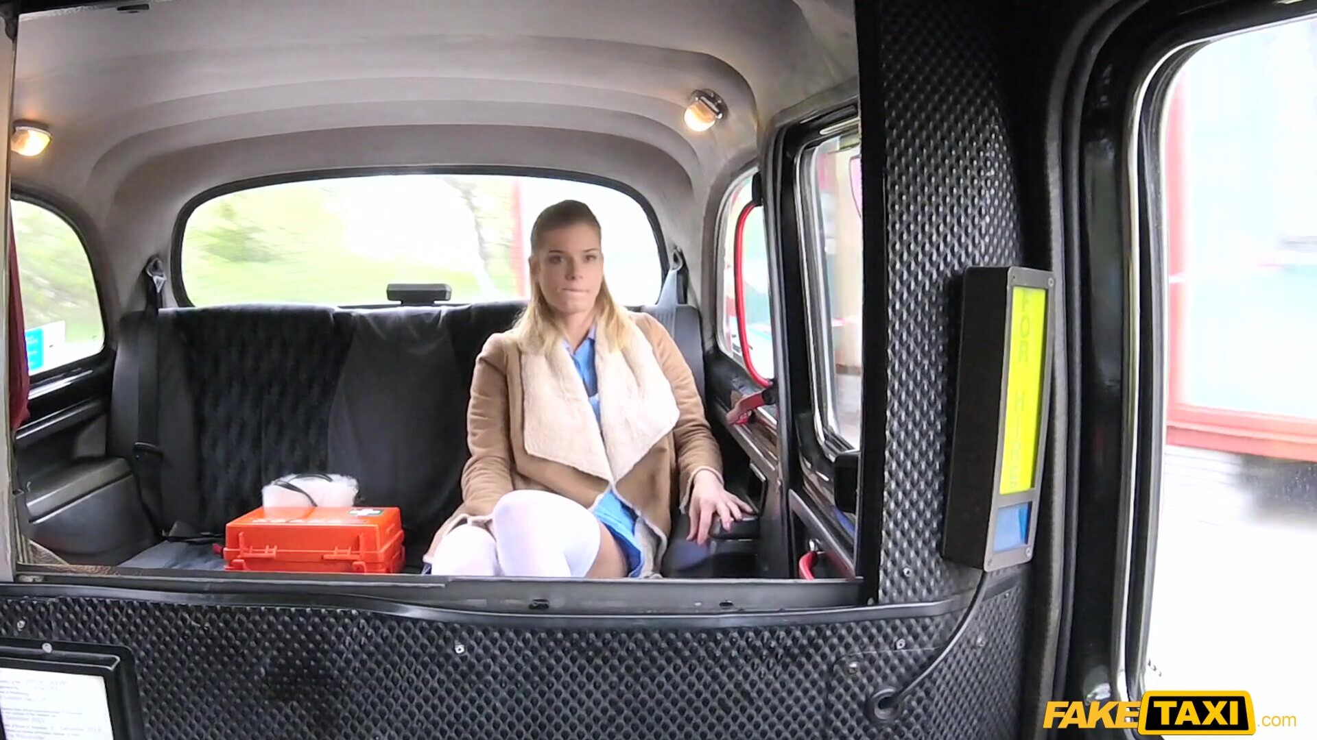 Chrissy Fox Nurse In Sexy Lingerie has Car Sex - uniform - outdoors - car - taxi - sex - doggystyle - reverse cowgirl - cowgirl - pov - reverse cowgirl - pov - side rider