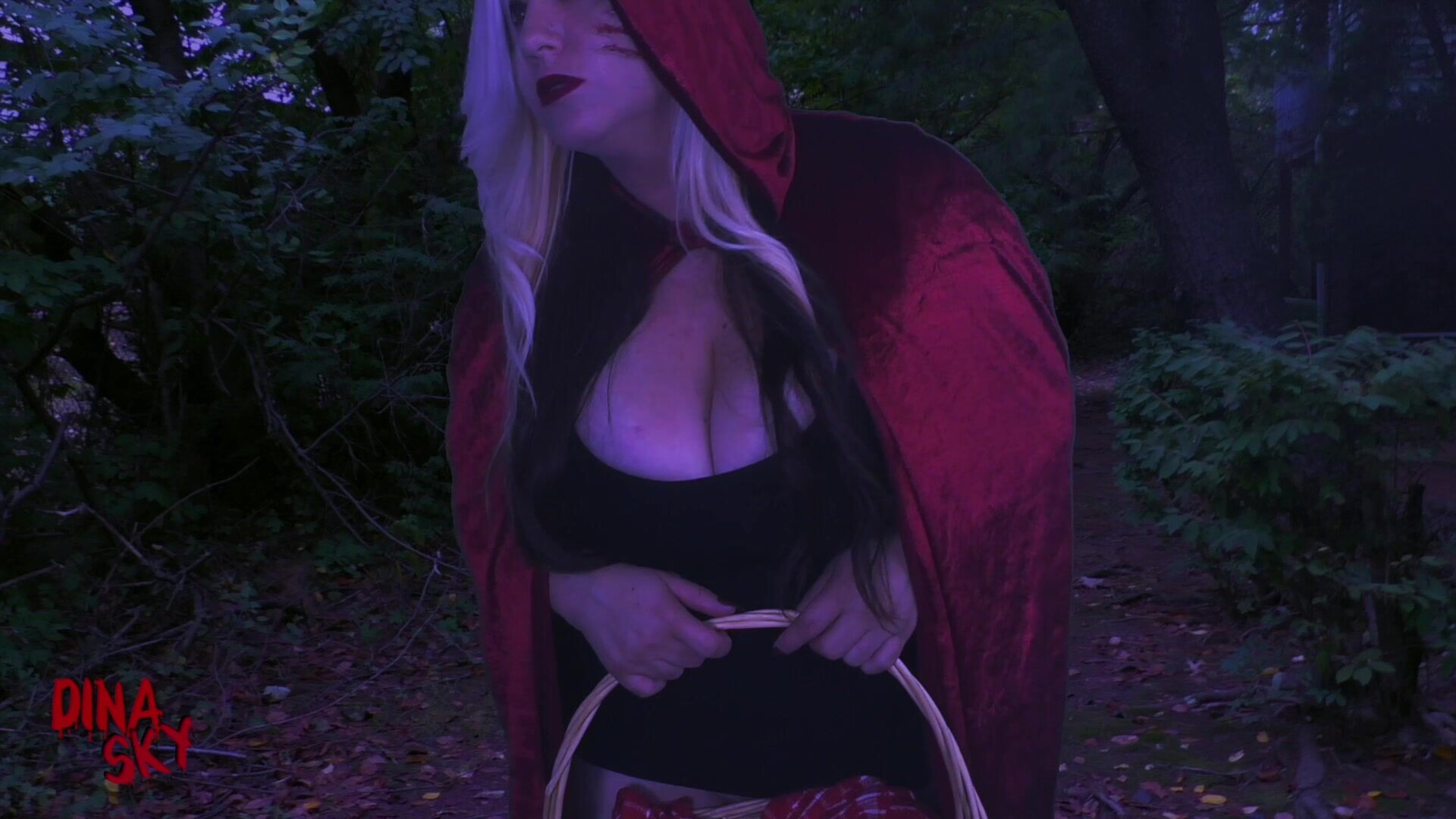 ClubDinaSky Red Riding Hood Cosplay Masturbation Bad Dragon Dildo - amateur - solo - big tits