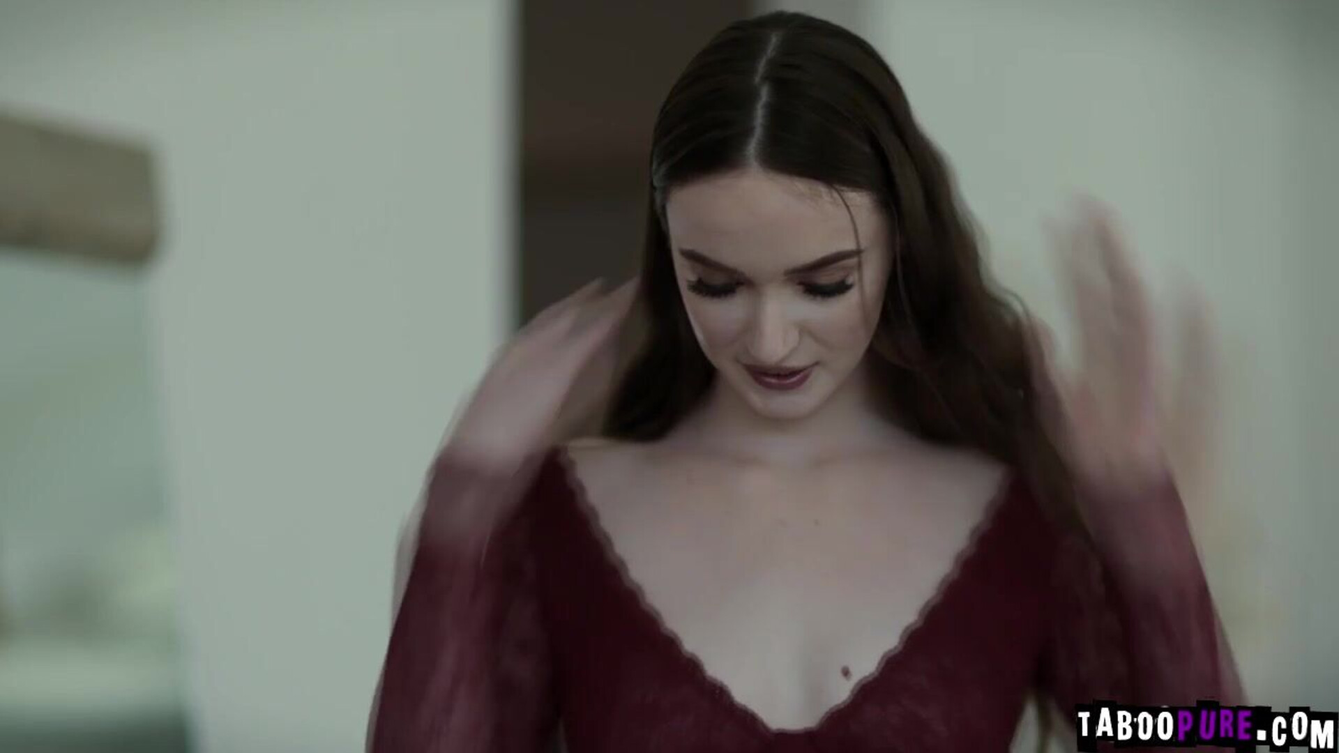 Hazel Moore sits on top of John's cock - tabooer - brunette - natural tits - fingering - teen - older - blowjob - deepthroat - handjob - kissing